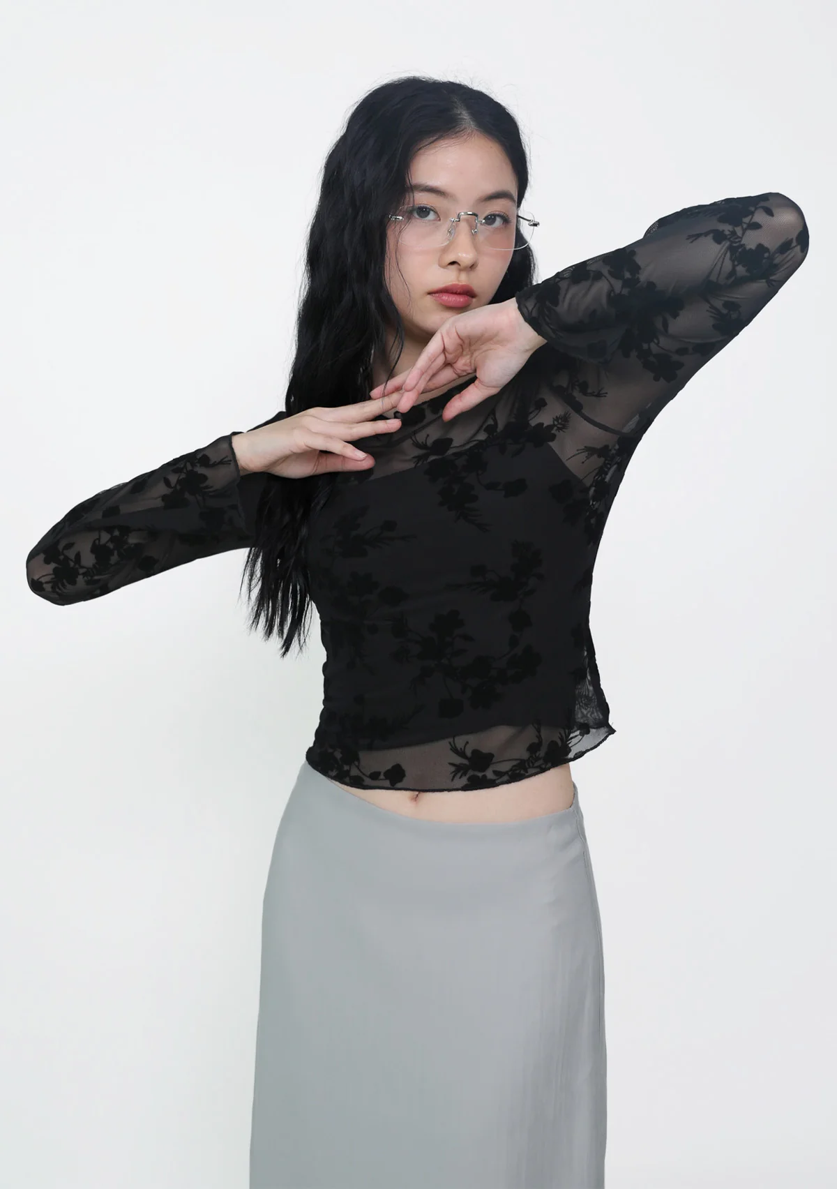 Arisa Lace Long Sleeve Top - Image 8
