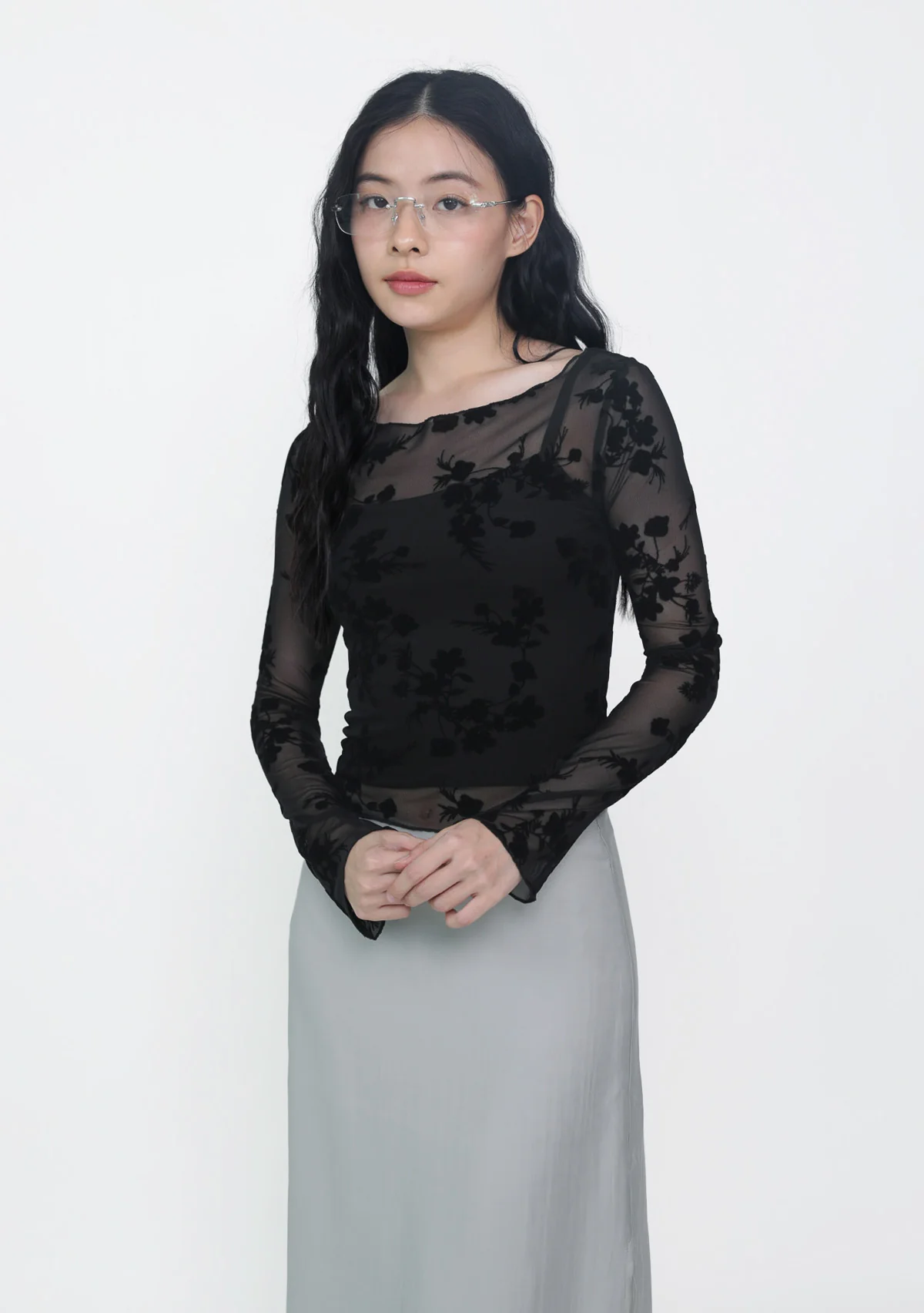 Arisa Lace Long Sleeve Top - Image 9