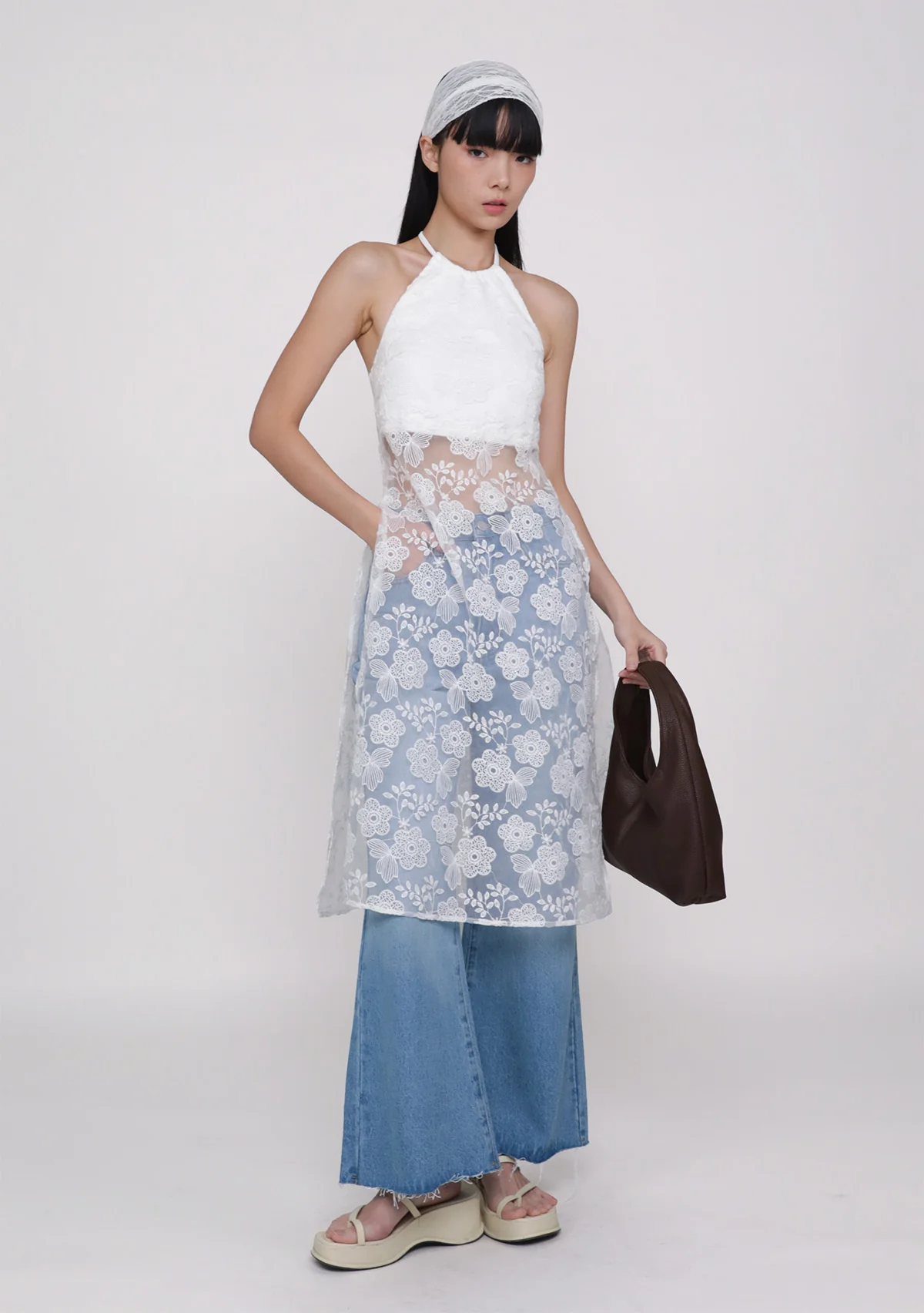 Venecia Lace Longline Top - Image 2