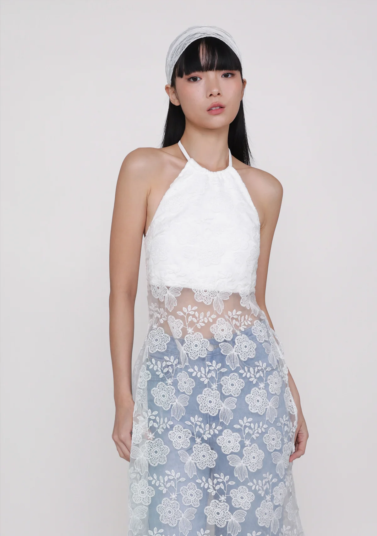 Venecia Lace Longline Top - Image 4