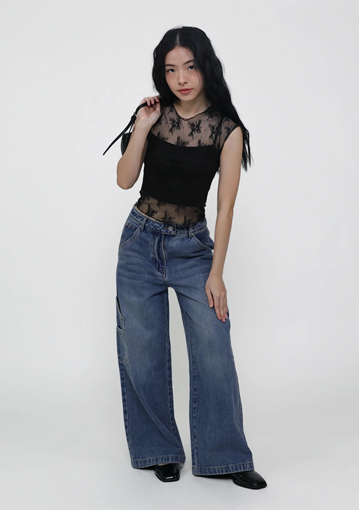 Lea Lace Overlay Top - Image 3