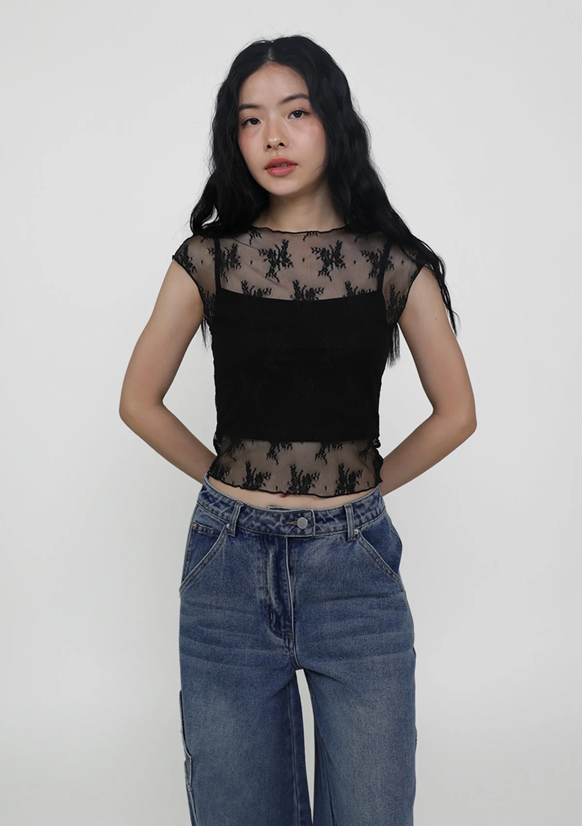 Lea Lace Overlay Top - Image 5