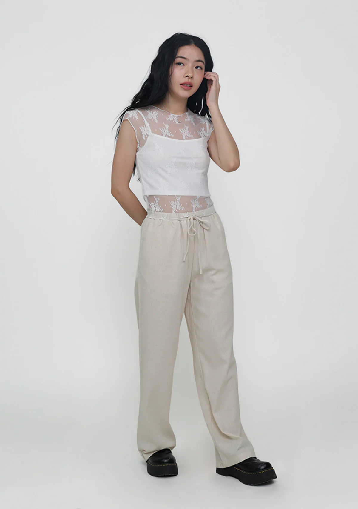 Lea Lace Overlay Top - Image 9