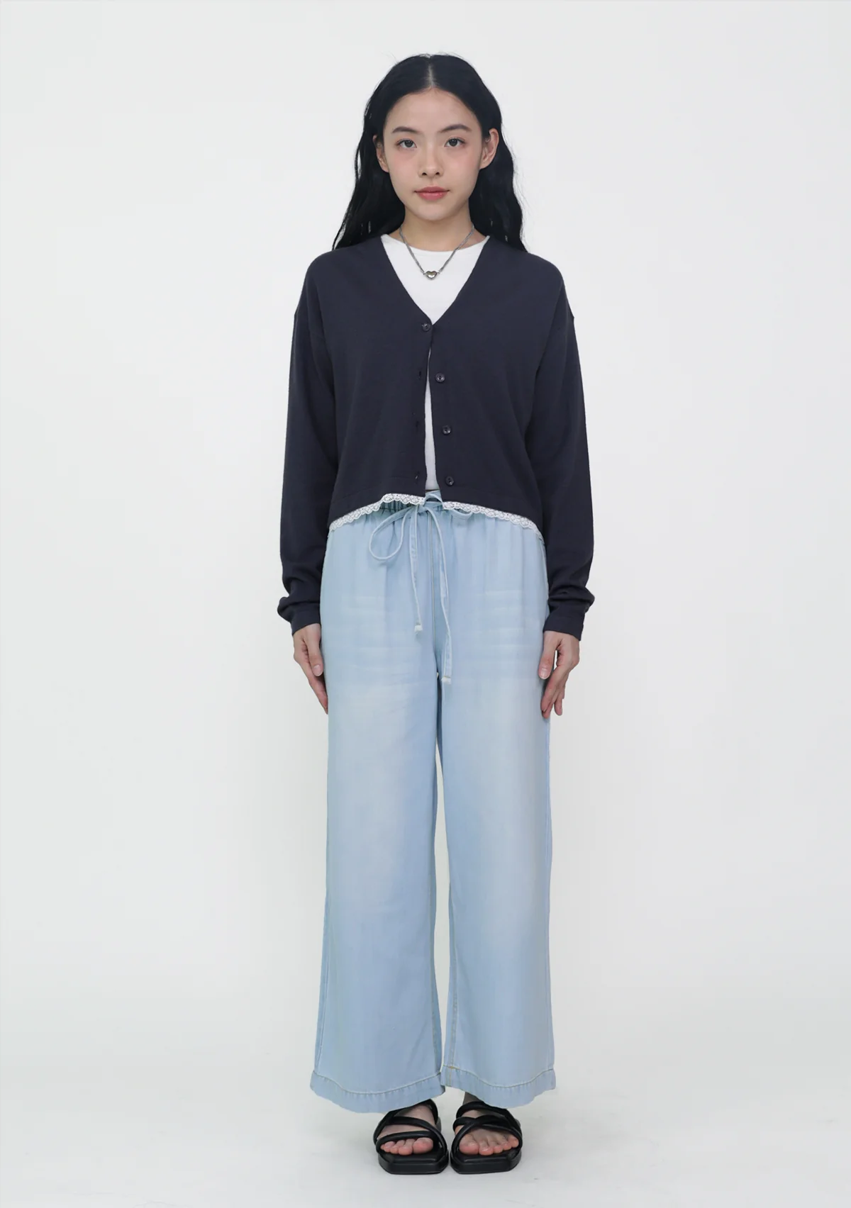 Umi Lace Trim Crop Cardigan - Image 11
