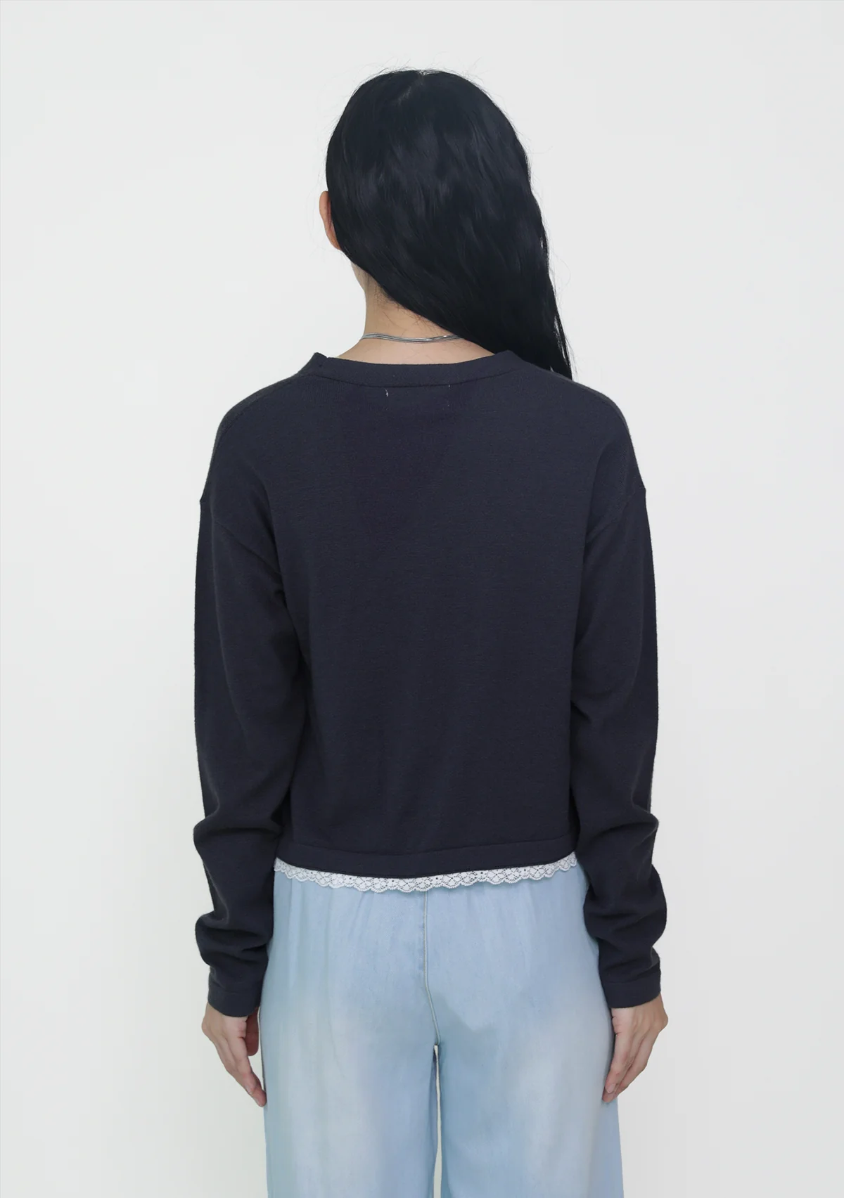 Umi Lace Trim Crop Cardigan - Image 13