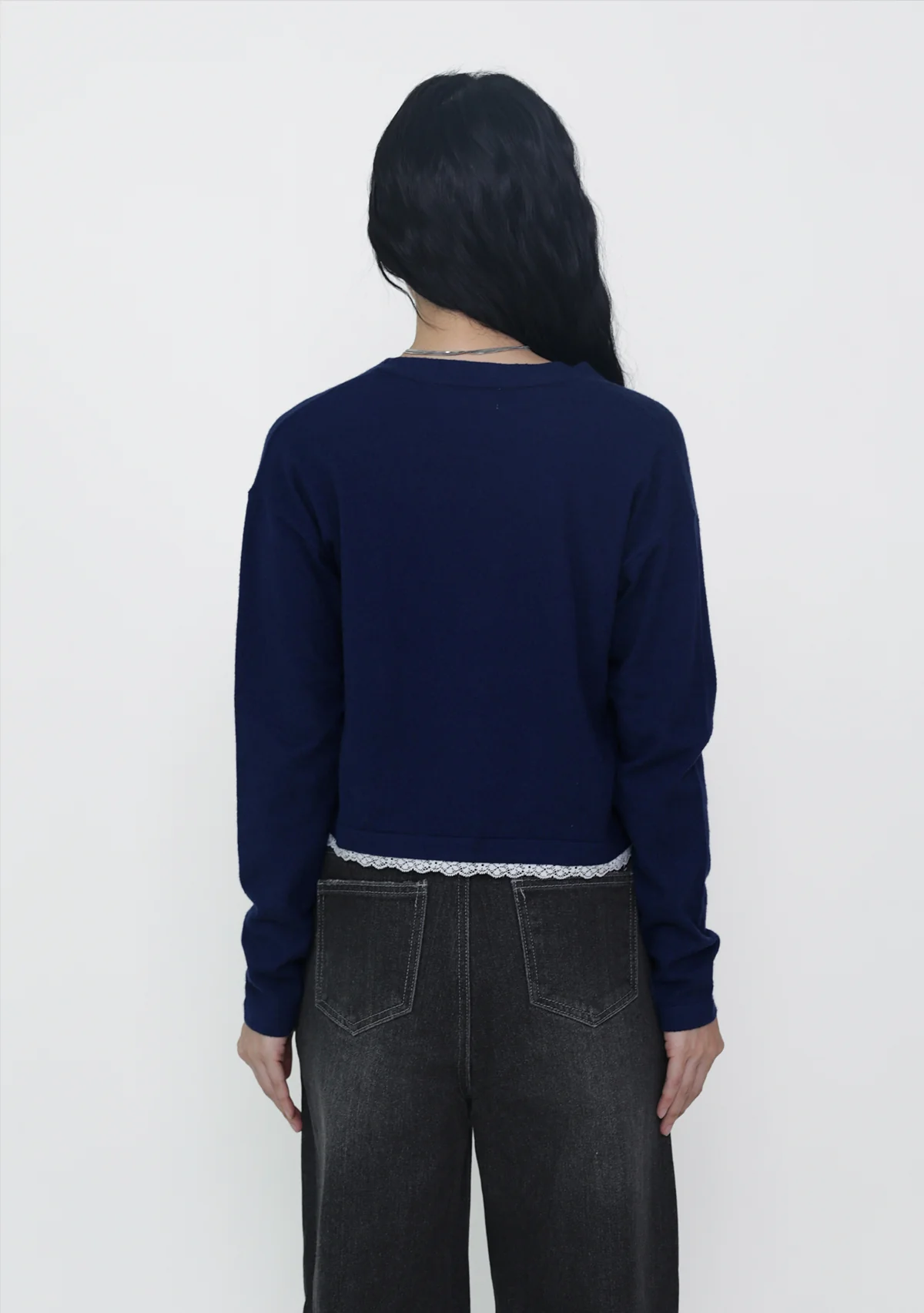 Umi Lace Trim Crop Cardigan - Image 17
