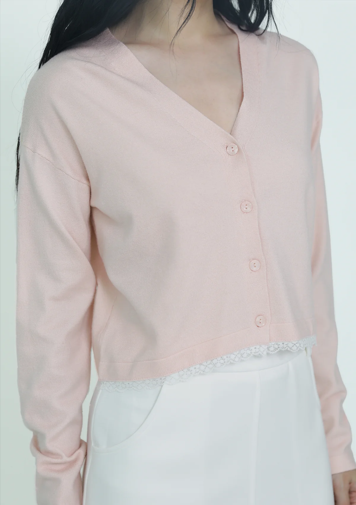 Umi Lace Trim Crop Cardigan - Image 18