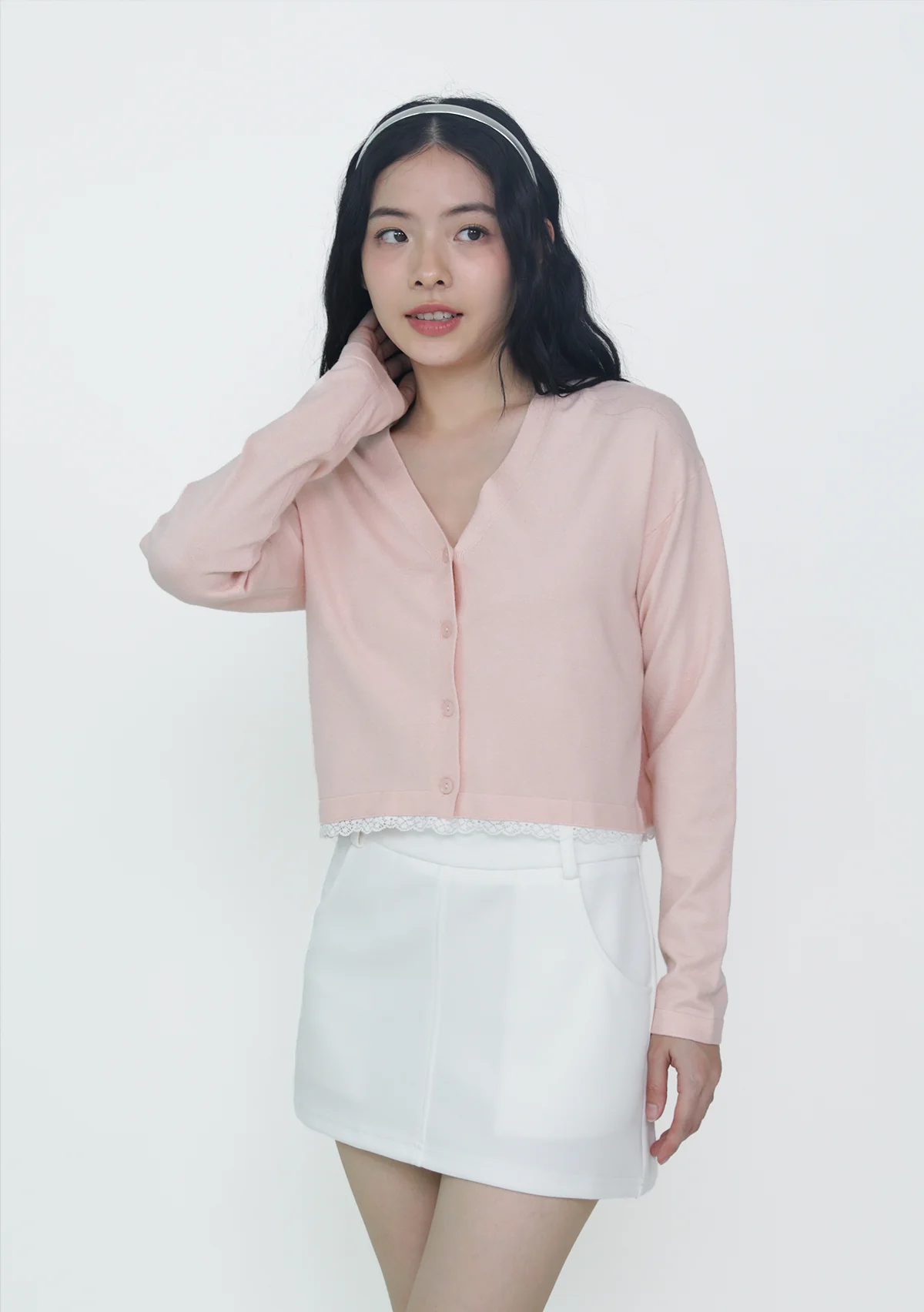Umi Lace Trim Crop Cardigan - Image 19