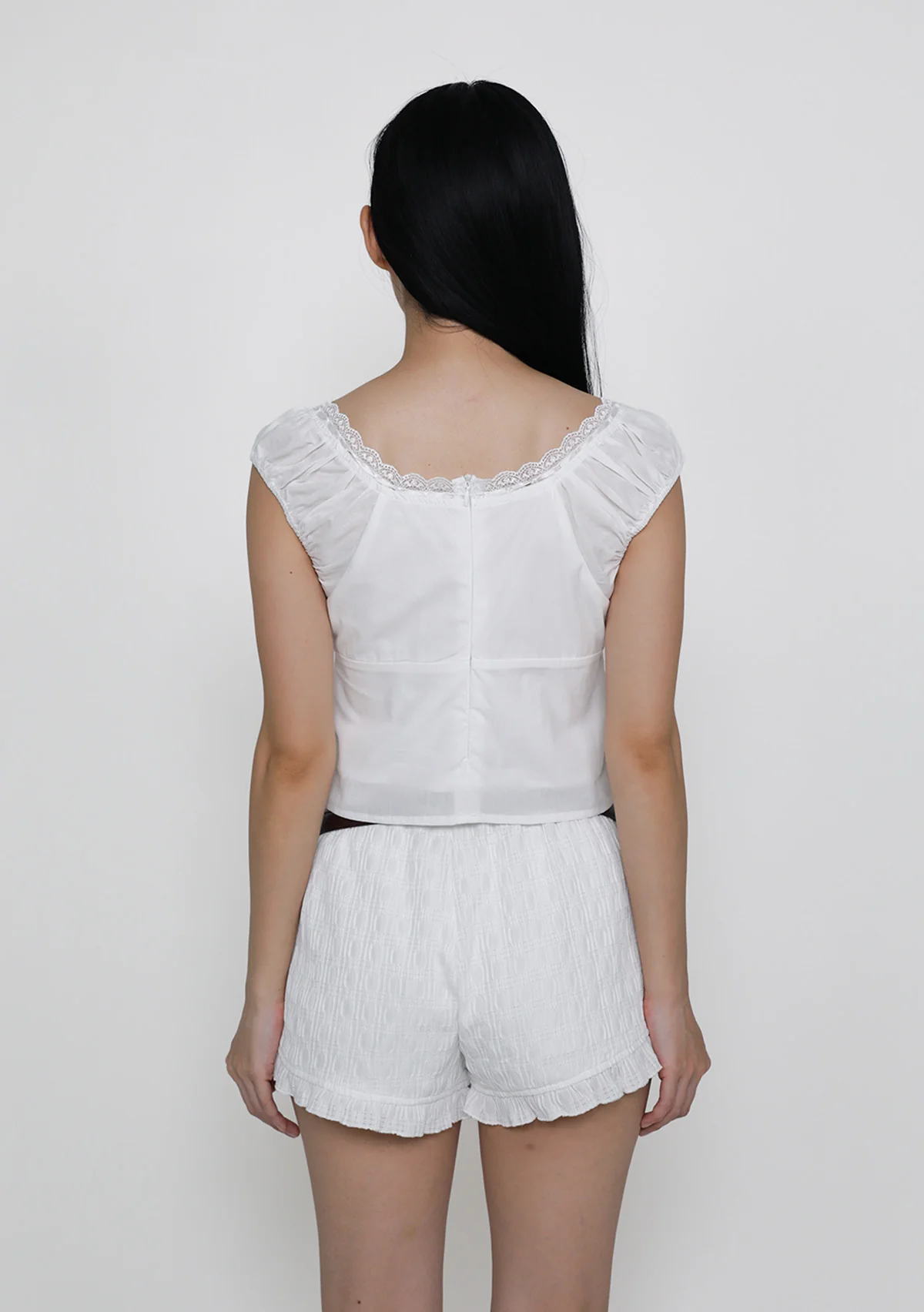 Relle Lace Trim Ribbon Top - Image 12