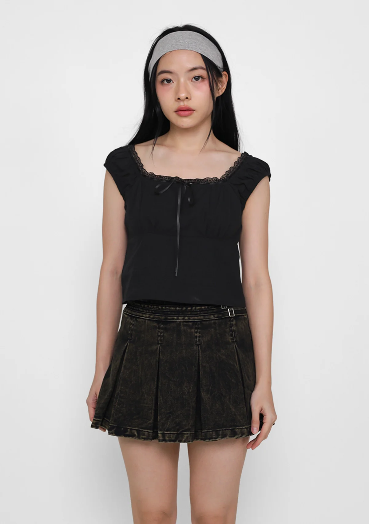 Relle Lace Trim Ribbon Top - Image 5