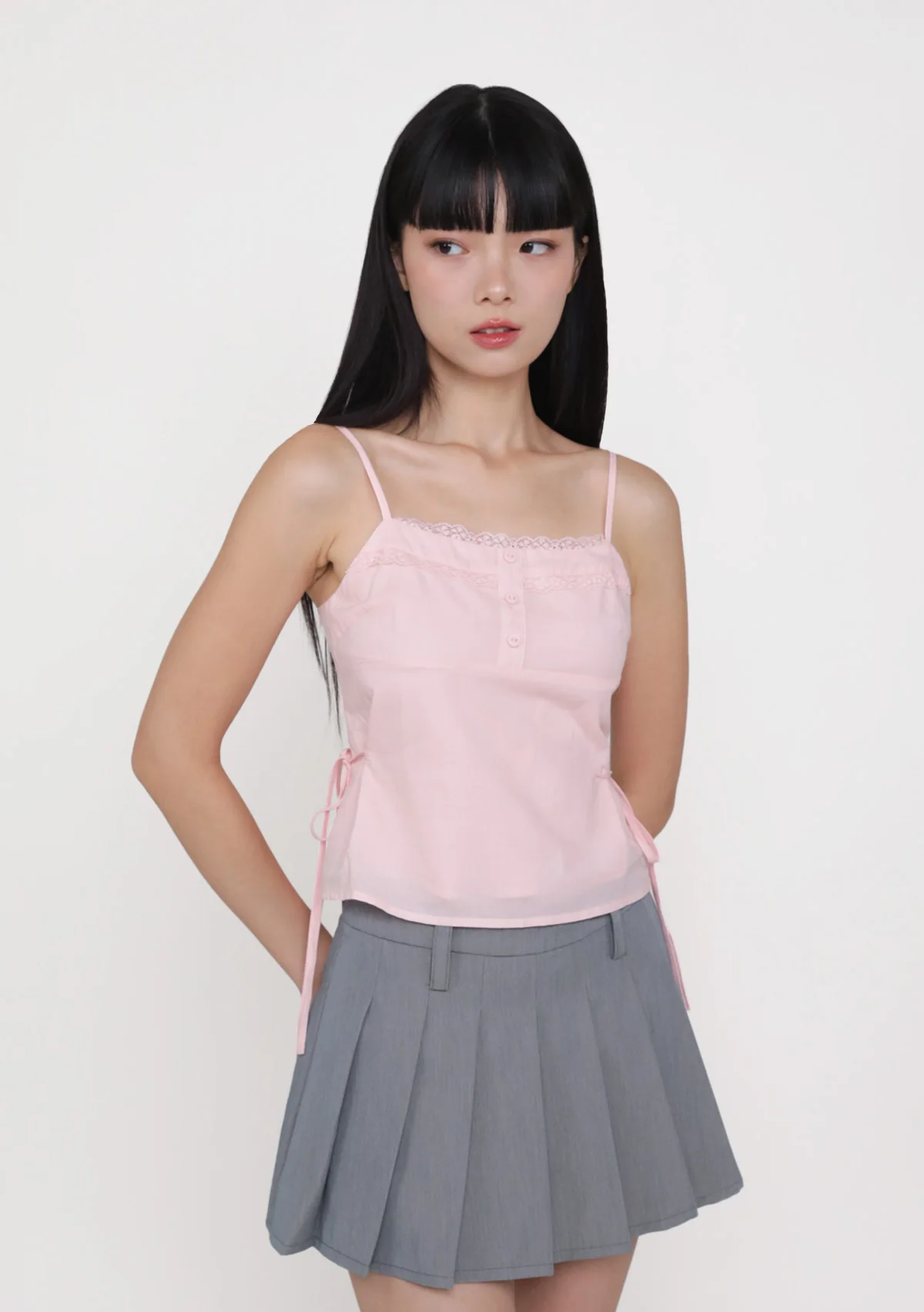 Shannon Lace Trim Ribbon Top - Image 7