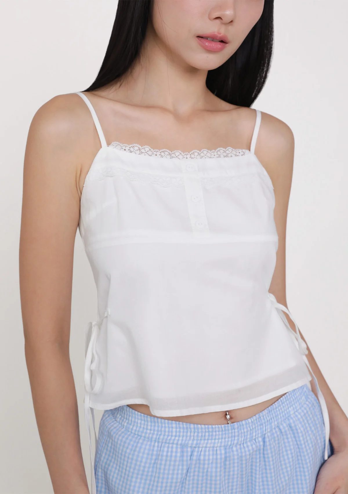 Shannon Lace Trim Ribbon Top - Image 9
