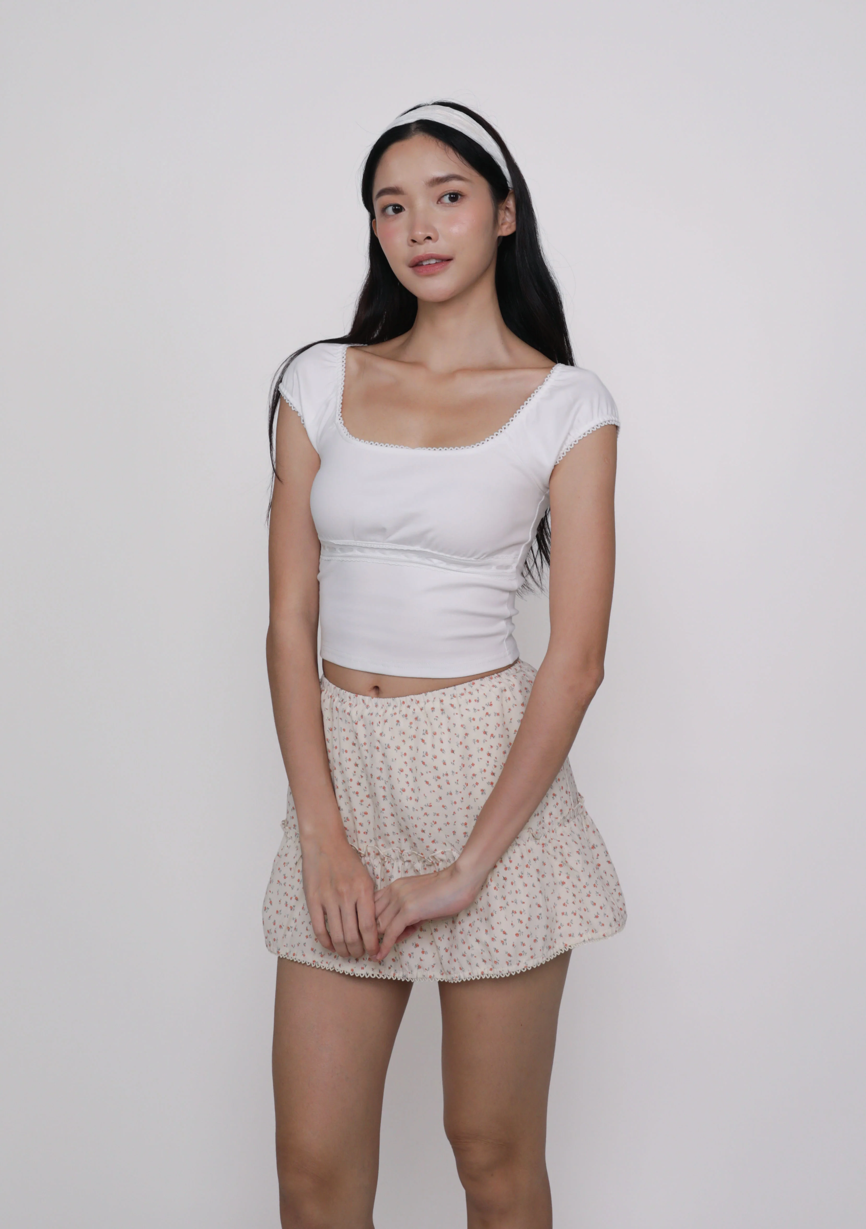 Julie Crochet Trim Sleeve Top - Image 11