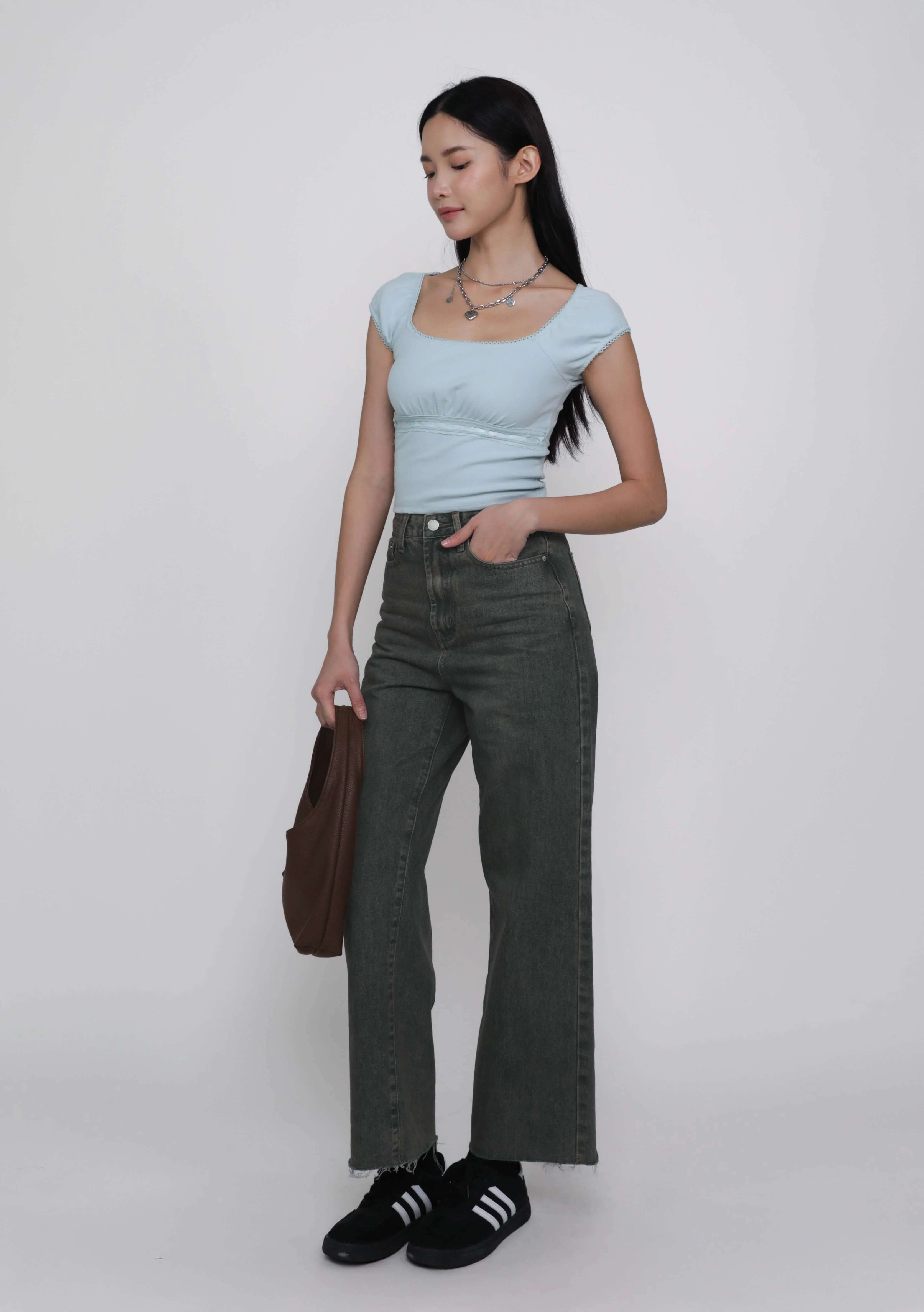 Julie Crochet Trim Sleeve Top - Image 20