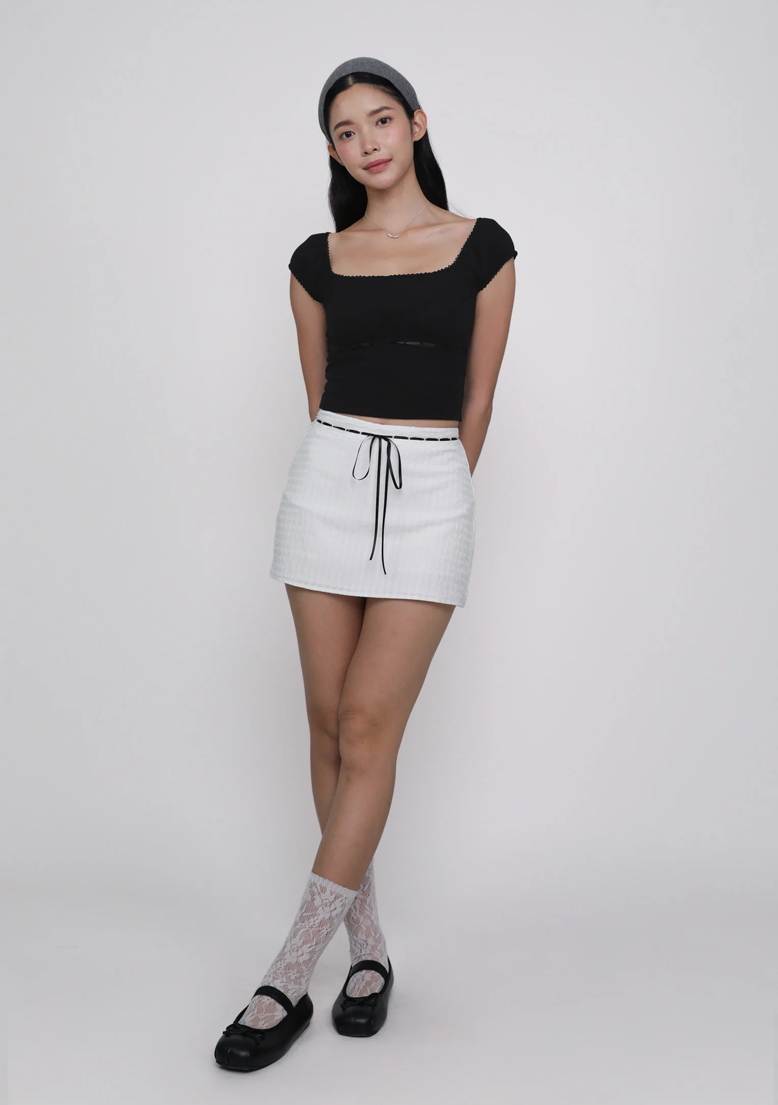 Julie Crochet Trim Sleeve Top - Image 21