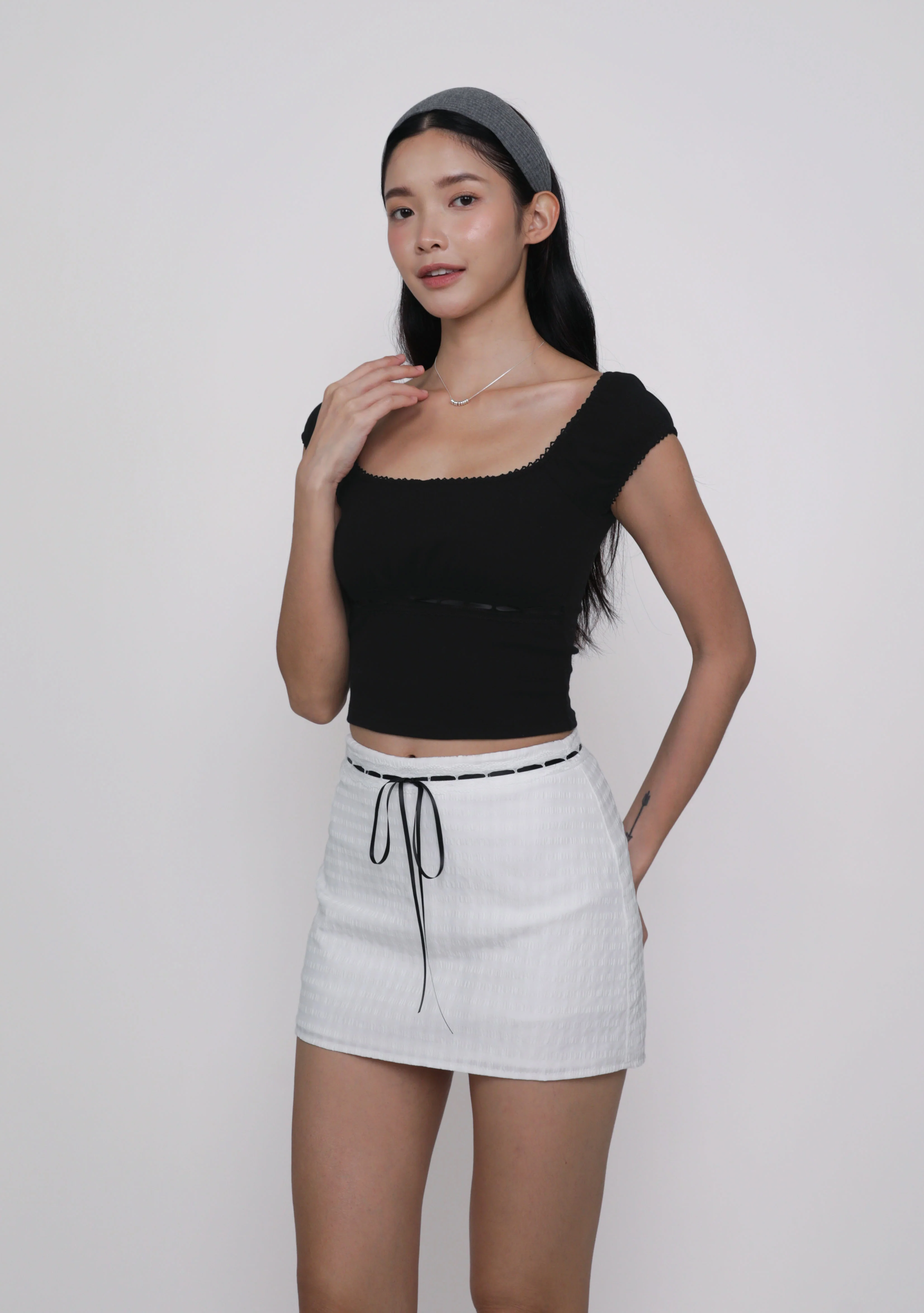 Julie Crochet Trim Sleeve Top - Image 4