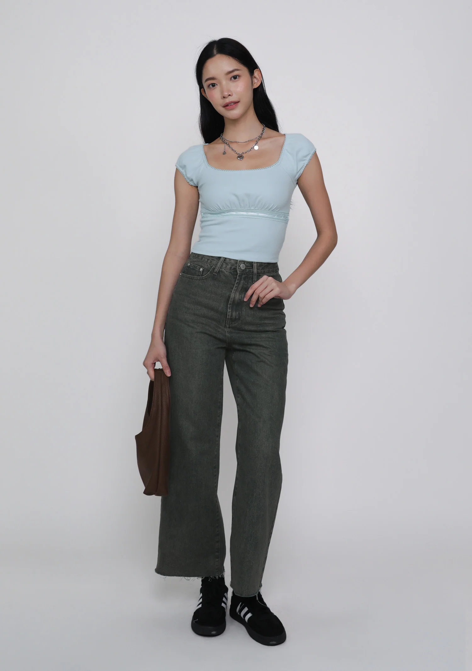 Julie Crochet Trim Sleeve Top - Image 6
