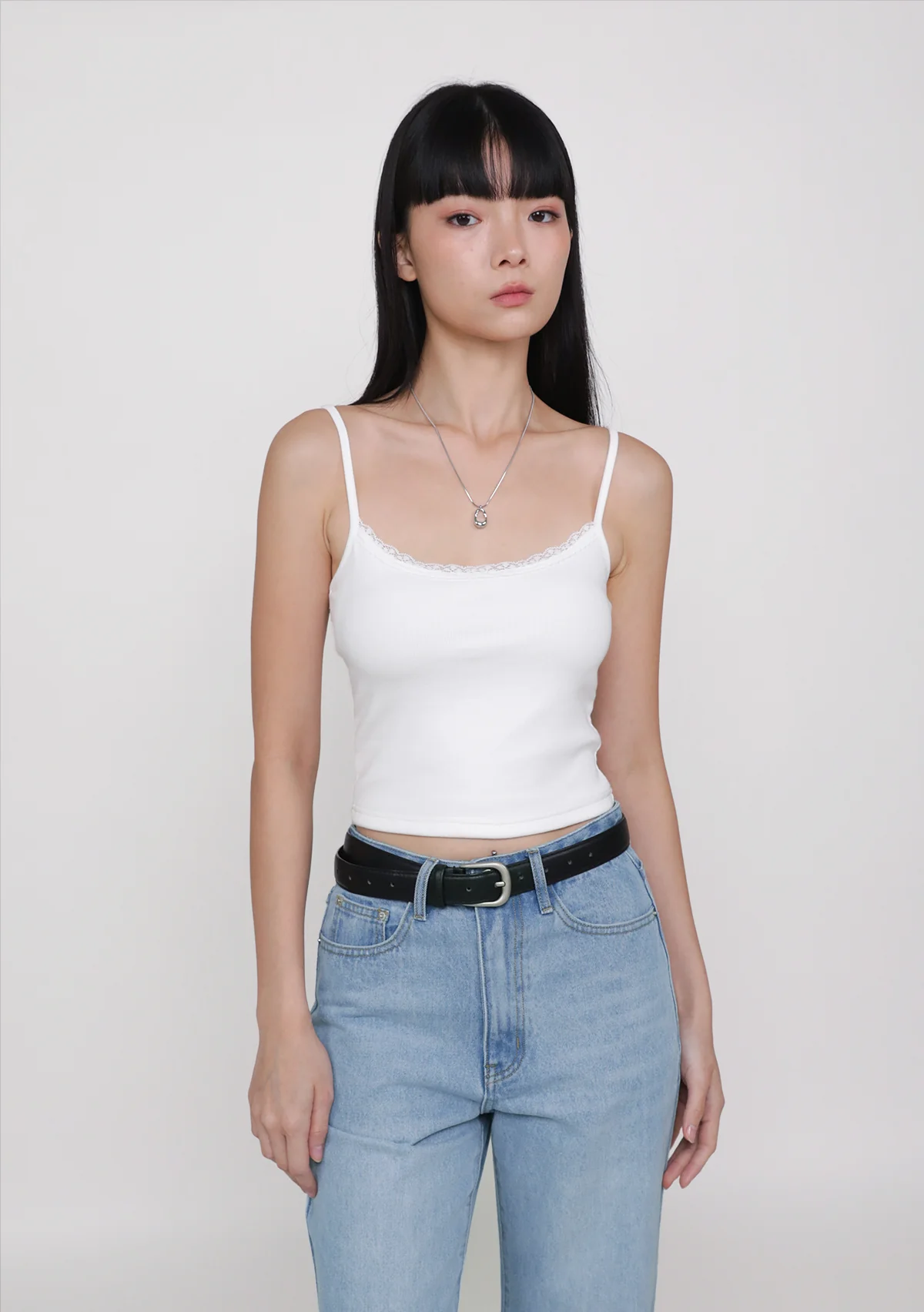 Katerina Lace Trim Spag Top