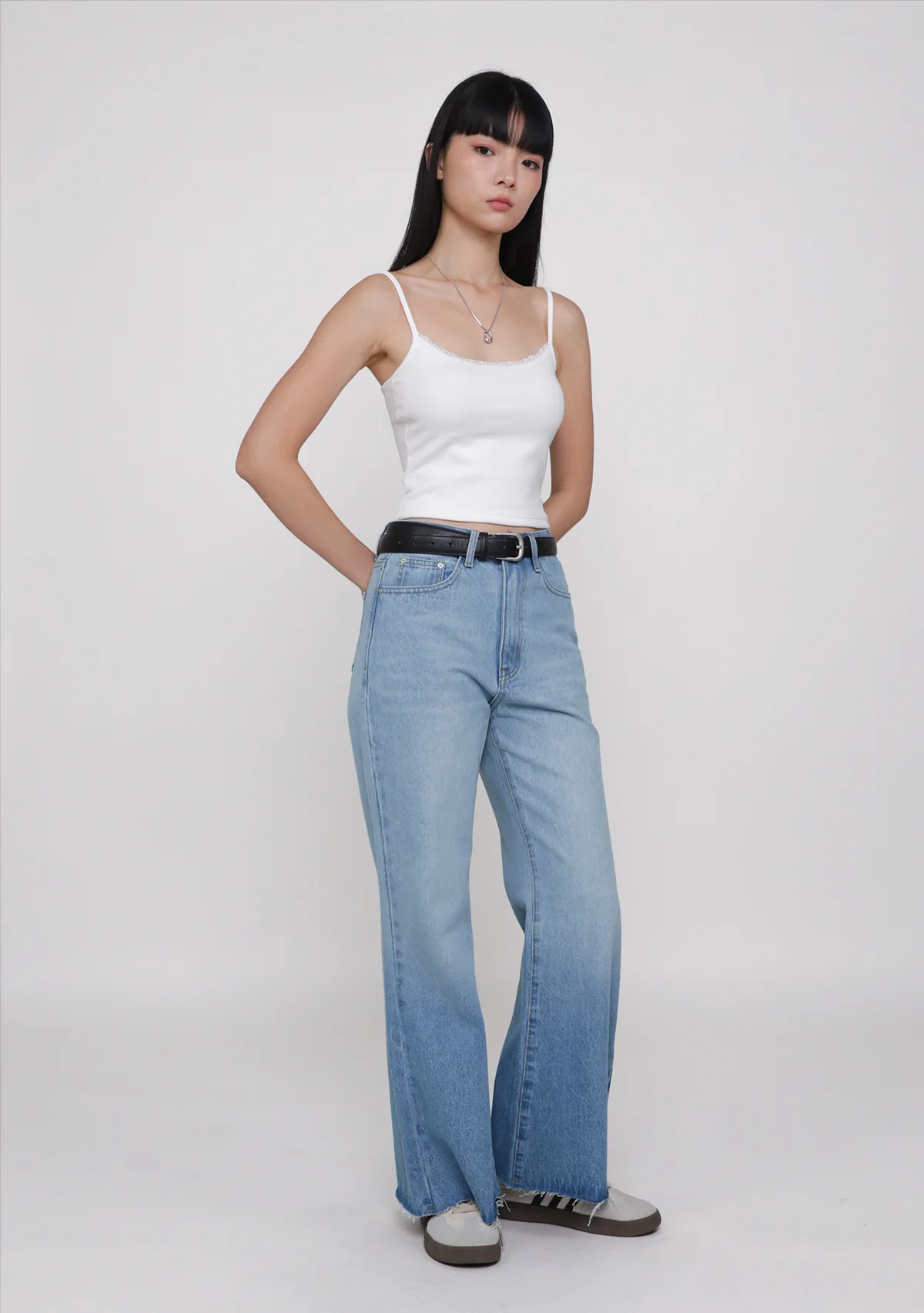 Katerina Lace Trim Spag Top - Image 2
