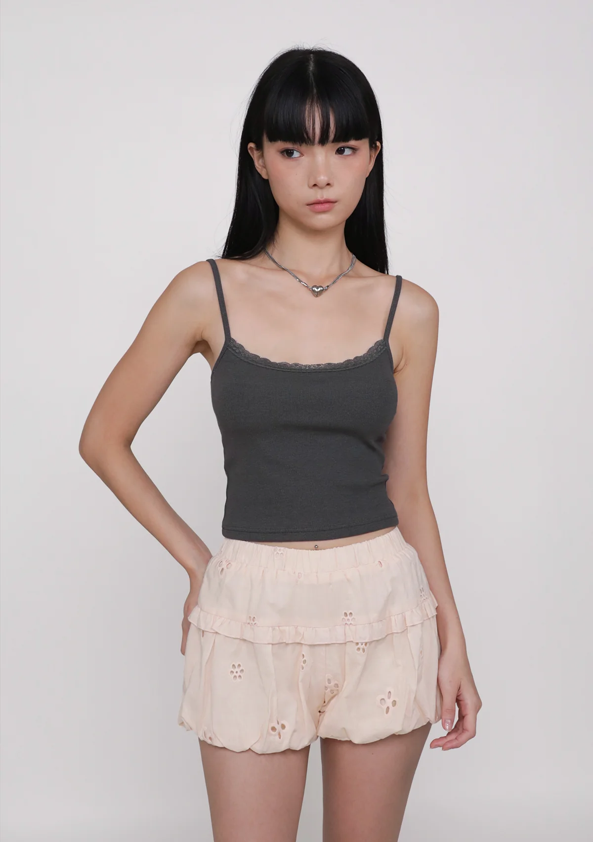 Katerina Lace Trim Spag Top - Image 9