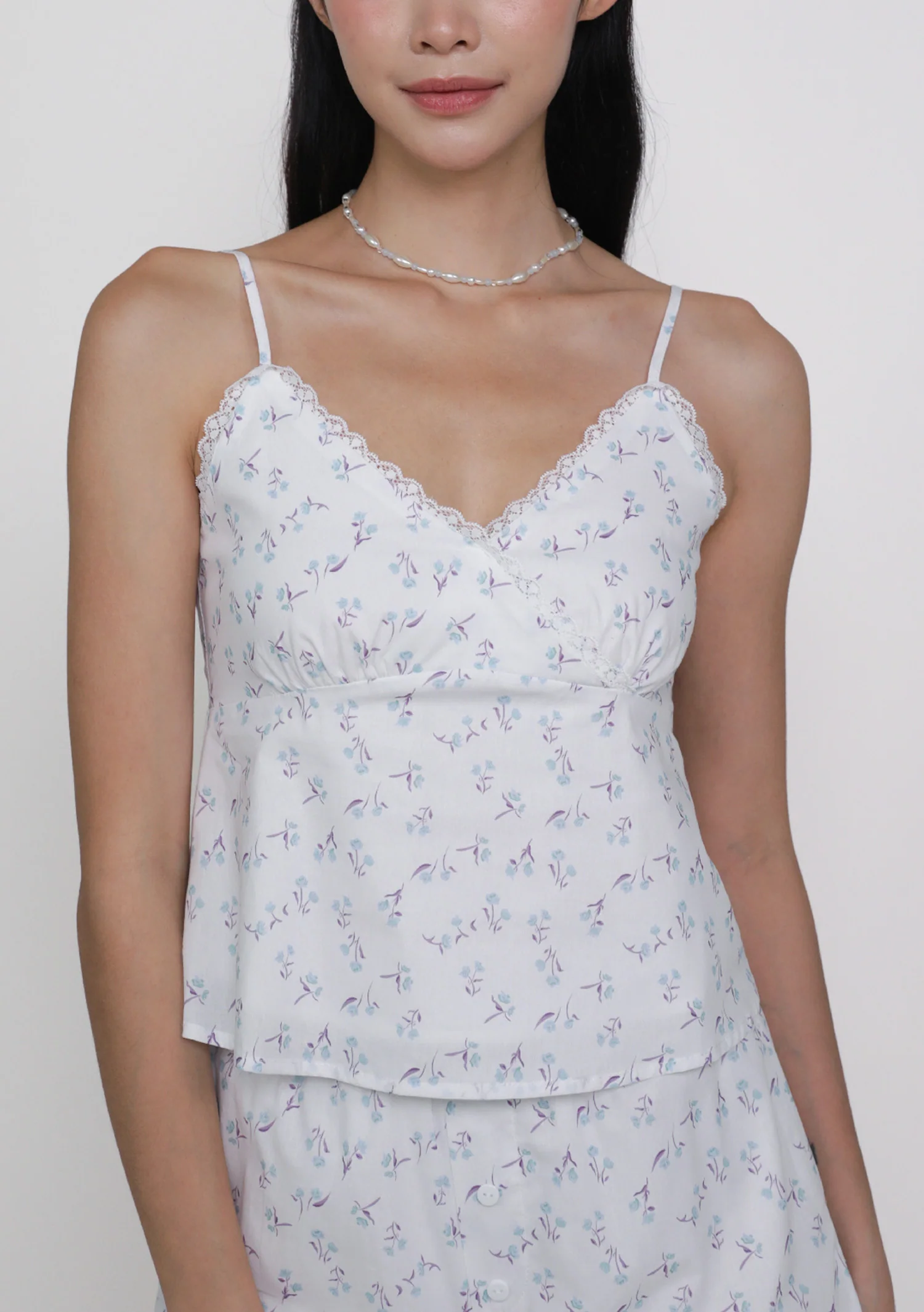 Dyanne Lace Trim Spag Top - Image 7