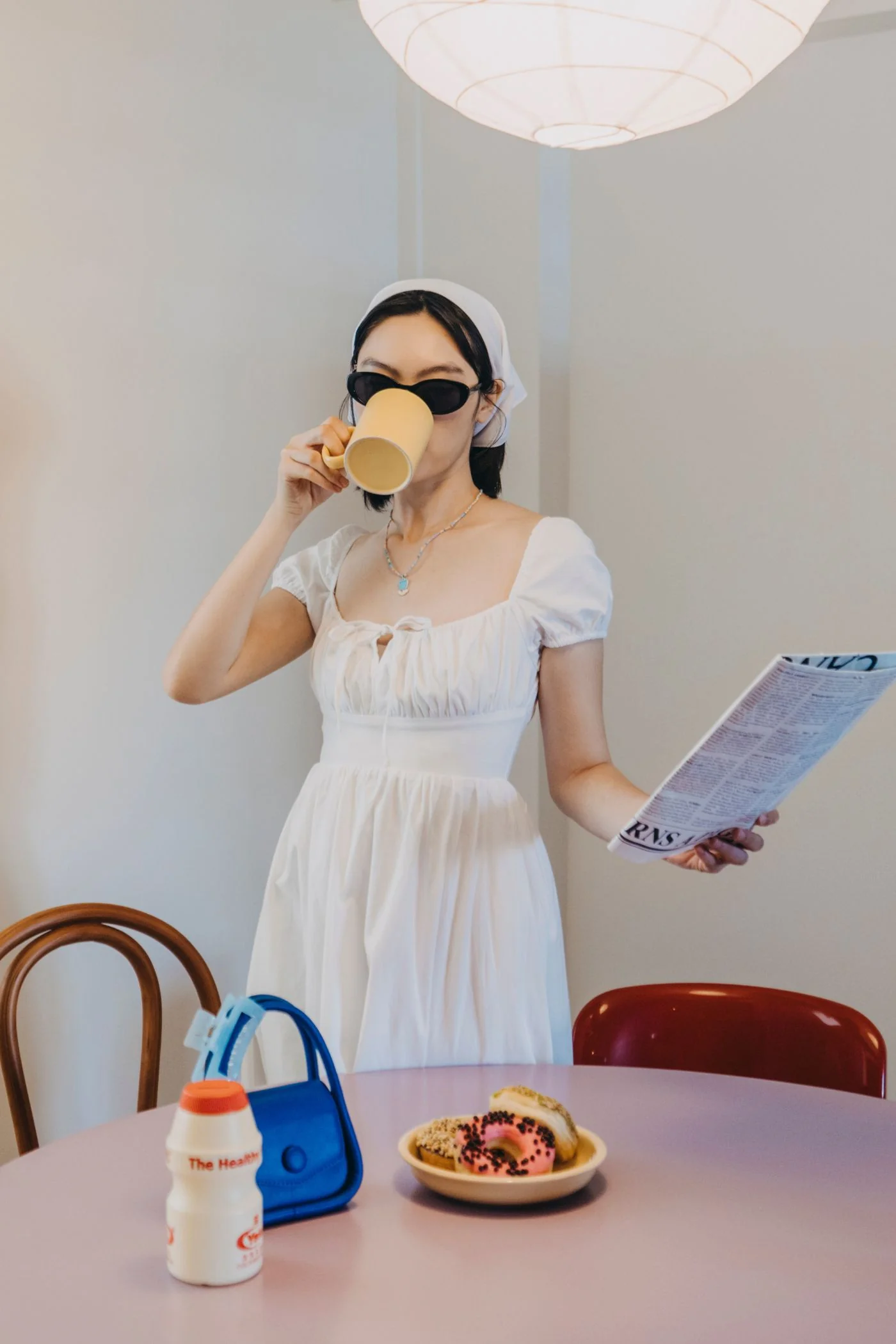 Lanelle Puffy Sleeve Linen Midi Dress - Image 15