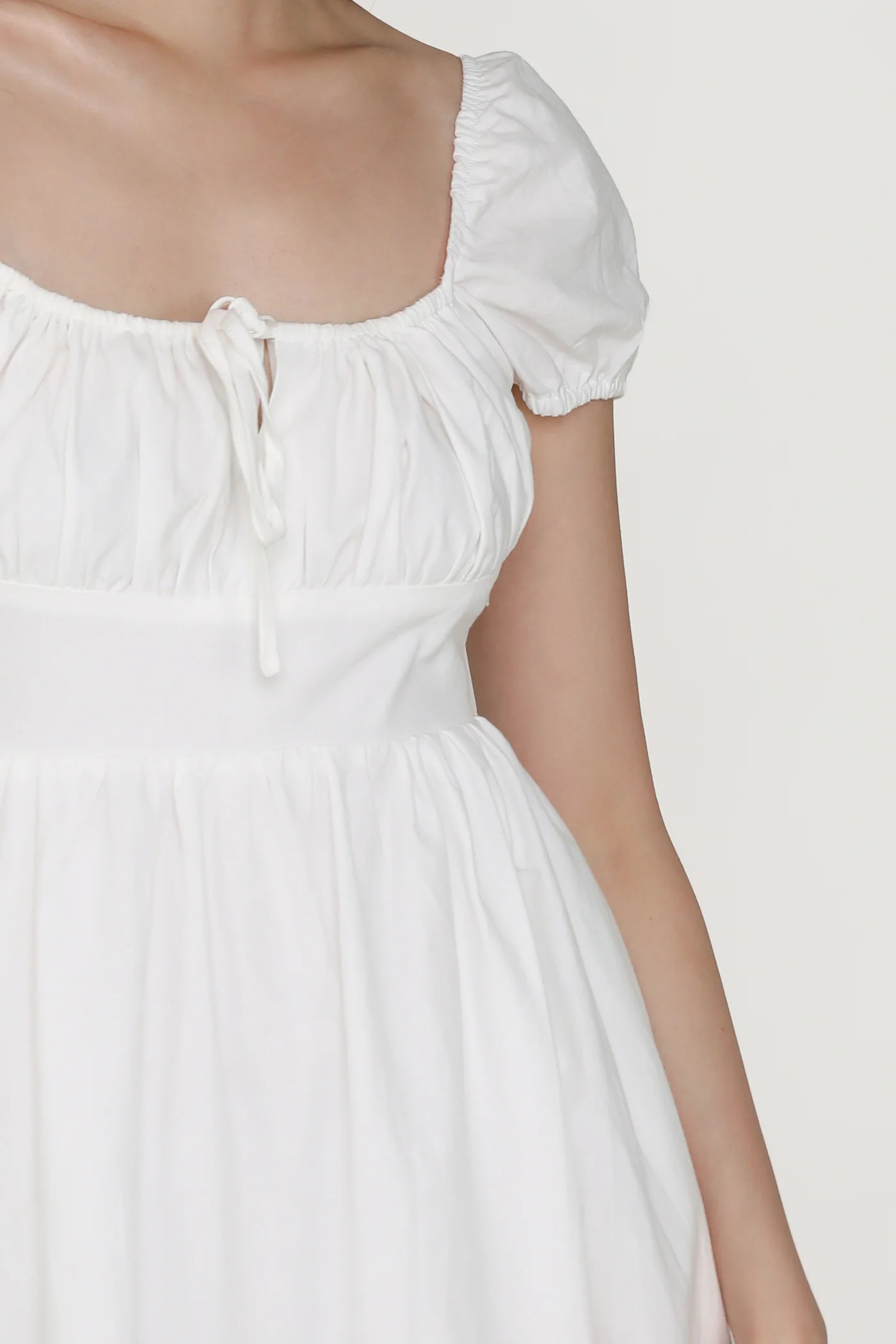 Lanelle Puffy Sleeve Linen Midi Dress - Image 17