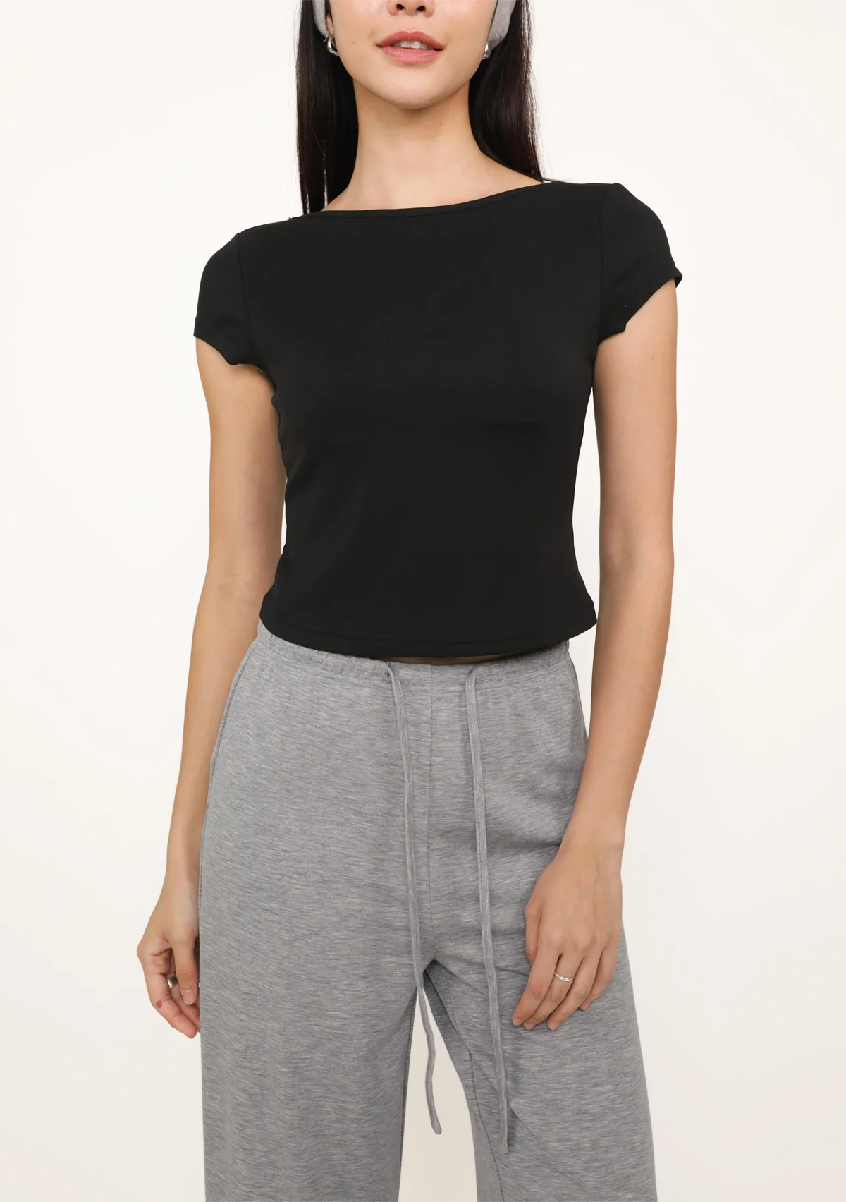 Lara Boat Neck Sleeve Padded Top - Image 12
