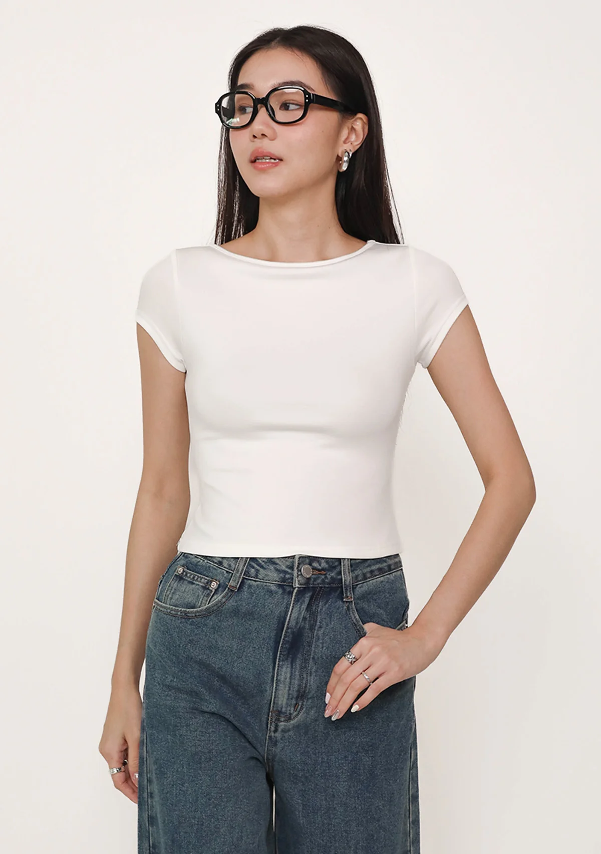 Lara Boat Neck Sleeve Padded Top (Lyocell) - Image 11
