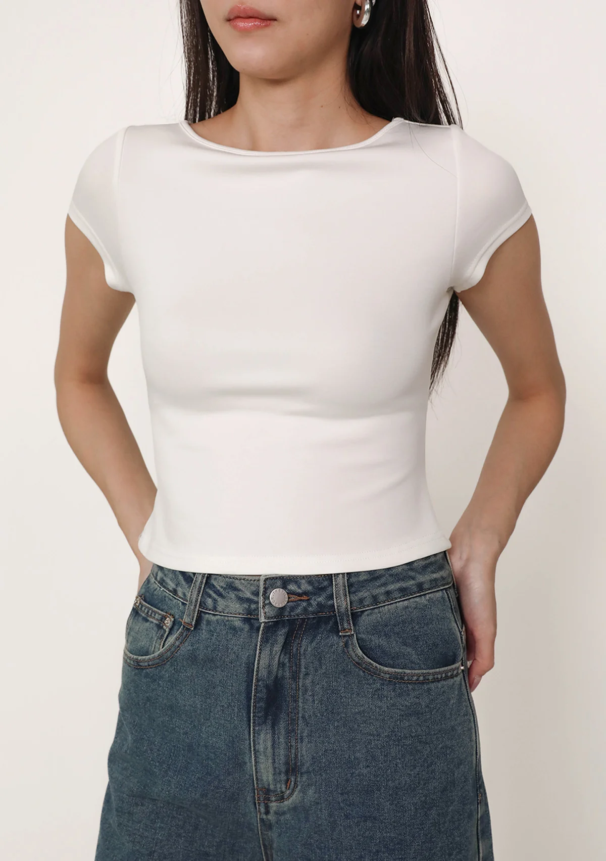 Lara Boat Neck Sleeve Padded Top (Lyocell) - Image 12