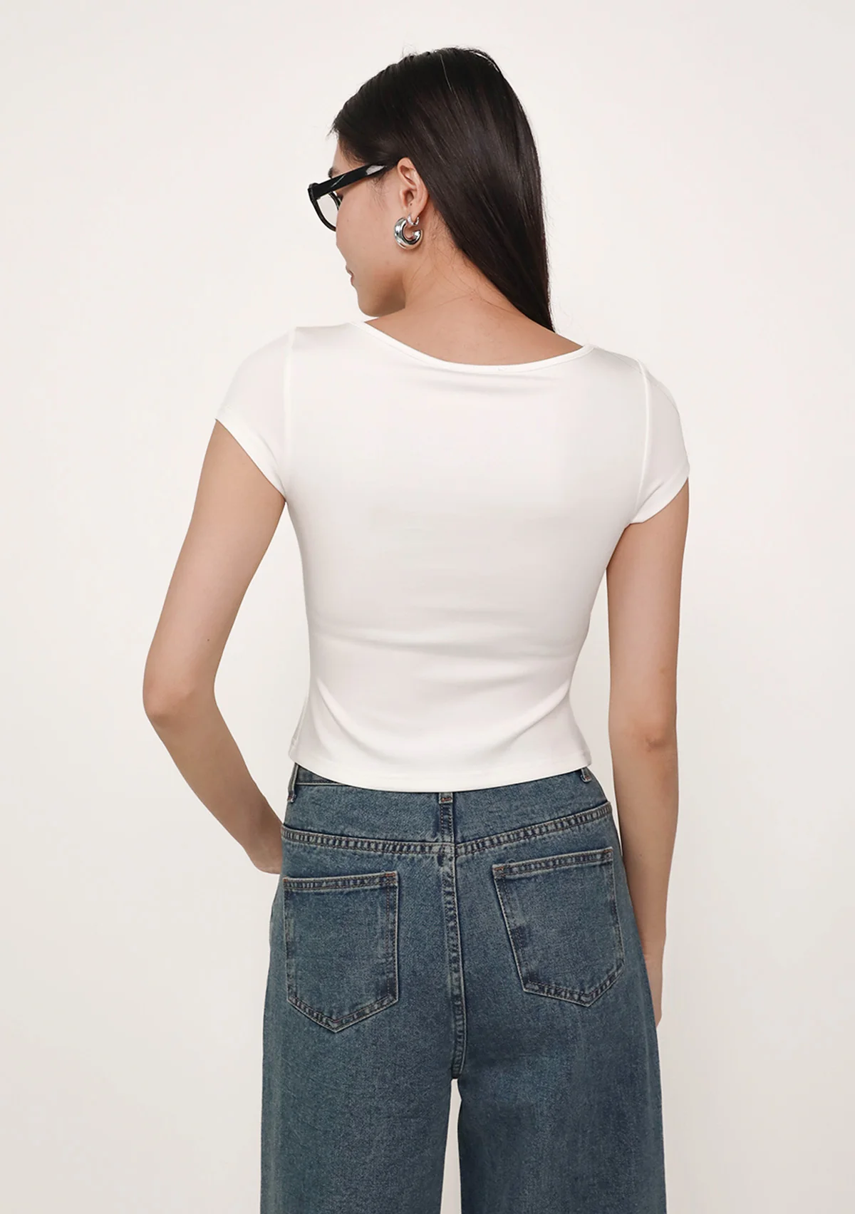 Lara Boat Neck Sleeve Padded Top (Lyocell) - Image 13