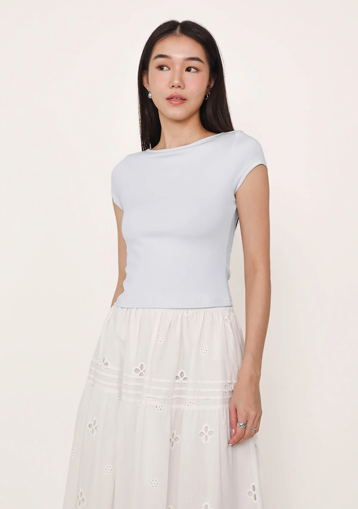 Lara Boat Neck Sleeve Padded Top (Lyocell) - Image 19
