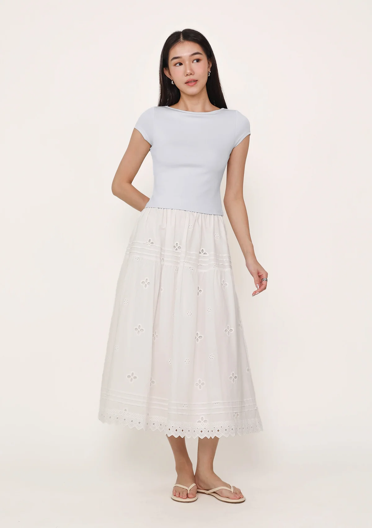 Lara Boat Neck Sleeve Padded Top (Lyocell) - Image 4