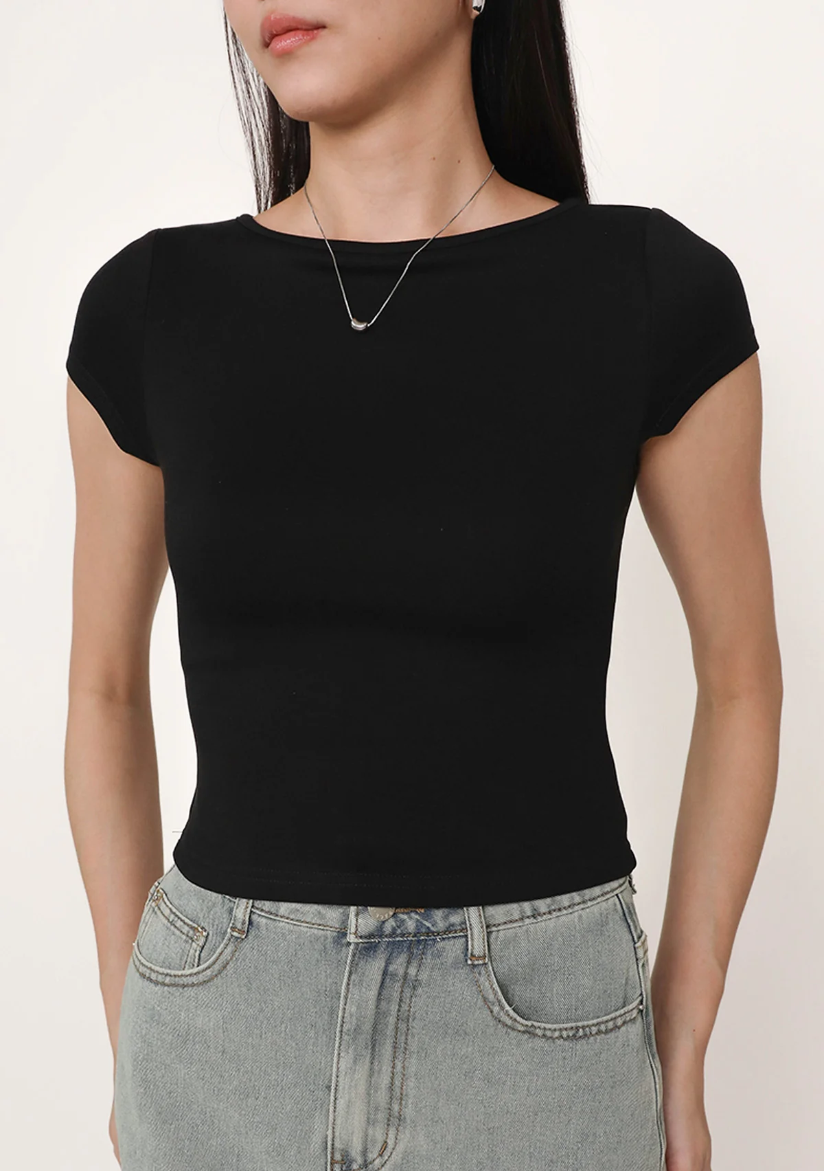 Lara Boat Neck Sleeve Padded Top (Lyocell) - Image 8