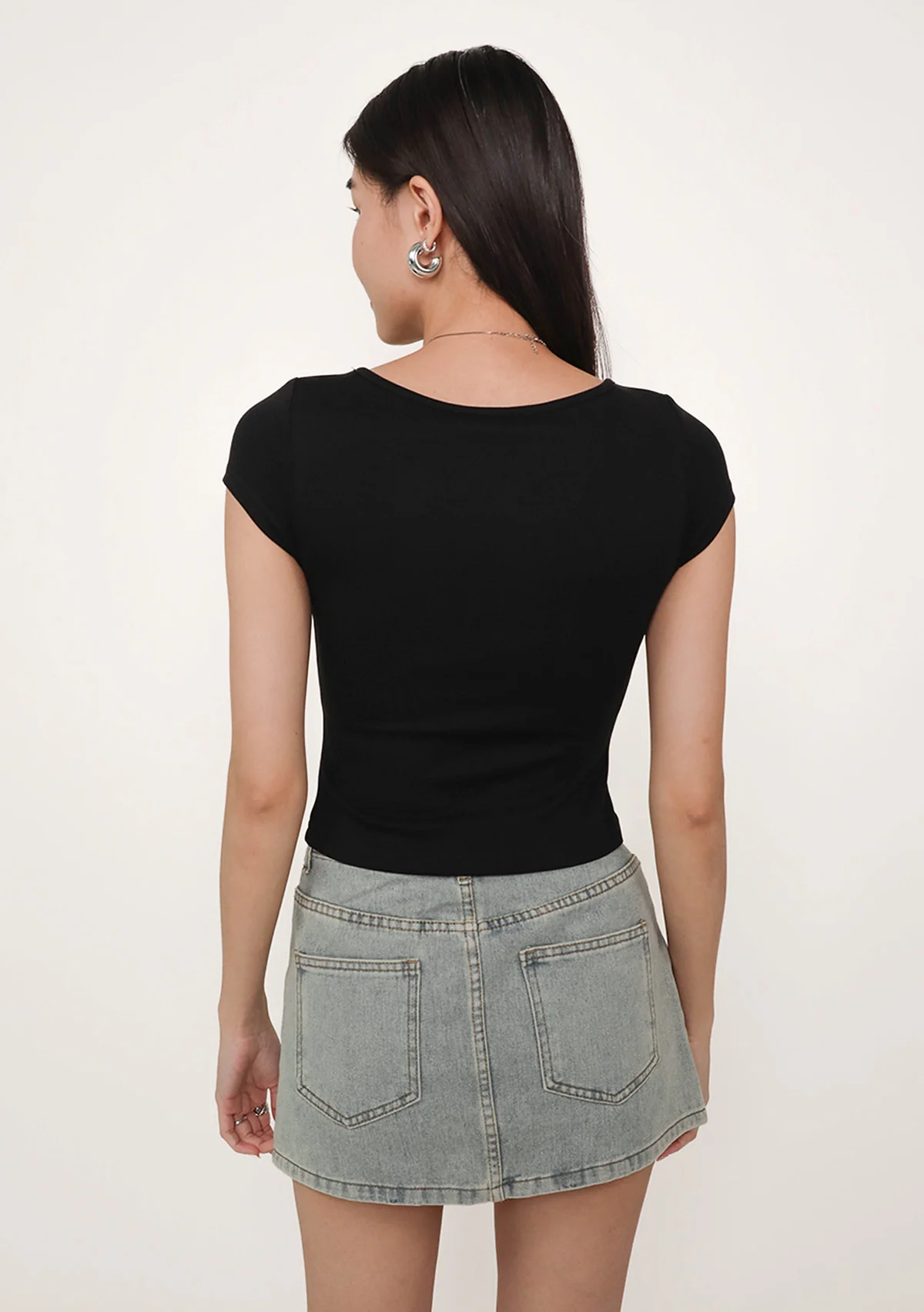 Lara Boat Neck Sleeve Padded Top (Lyocell) - Image 9