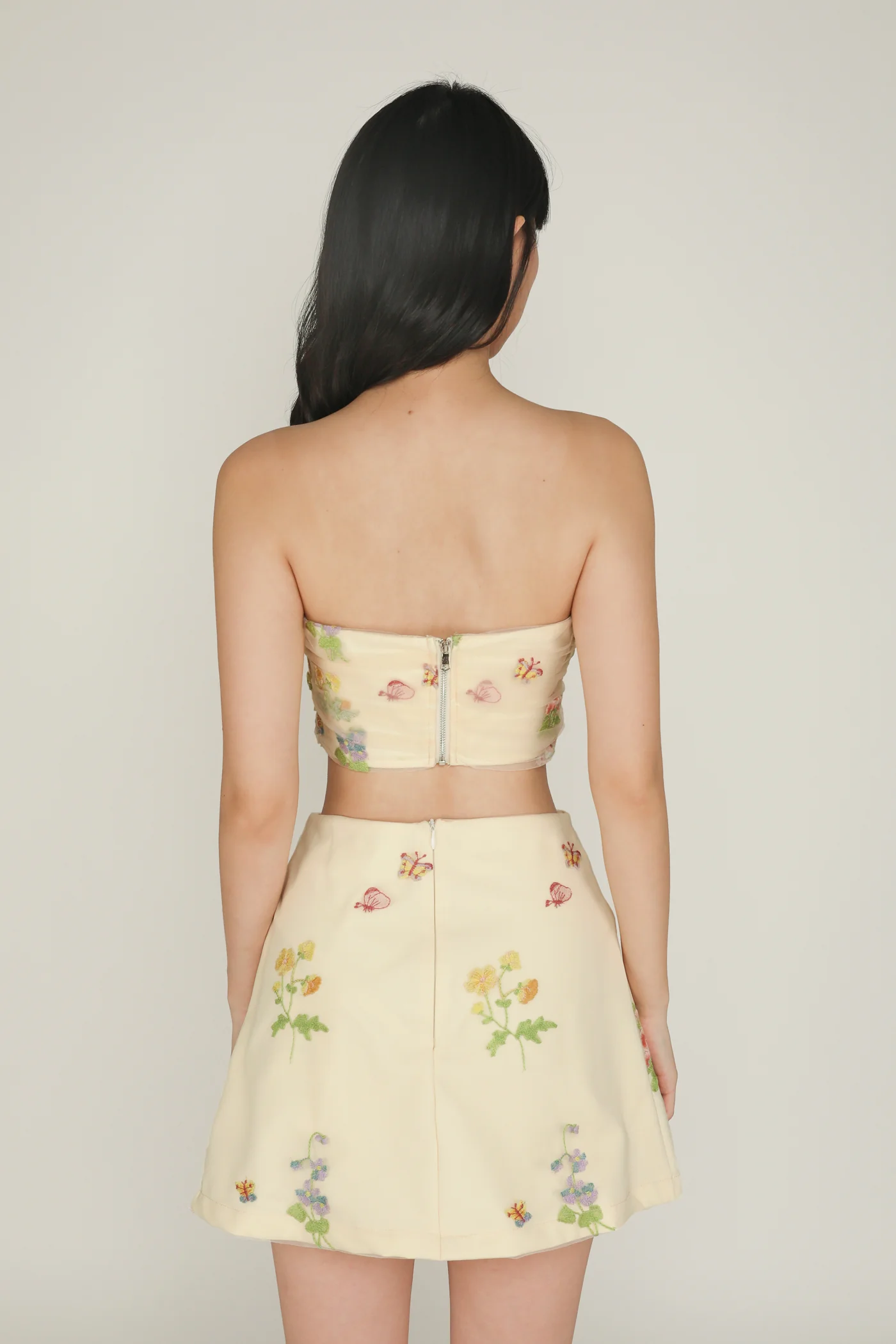 Lareen Embroidery Mesh Tube Padded Top - Image 11
