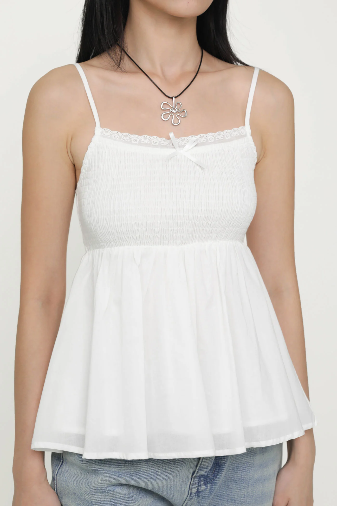 Laryn Lace Trim Babydoll Top - Image 4