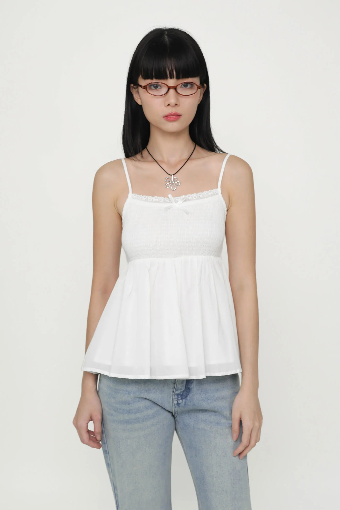Laryn Lace Trim Babydoll Top - Image 5