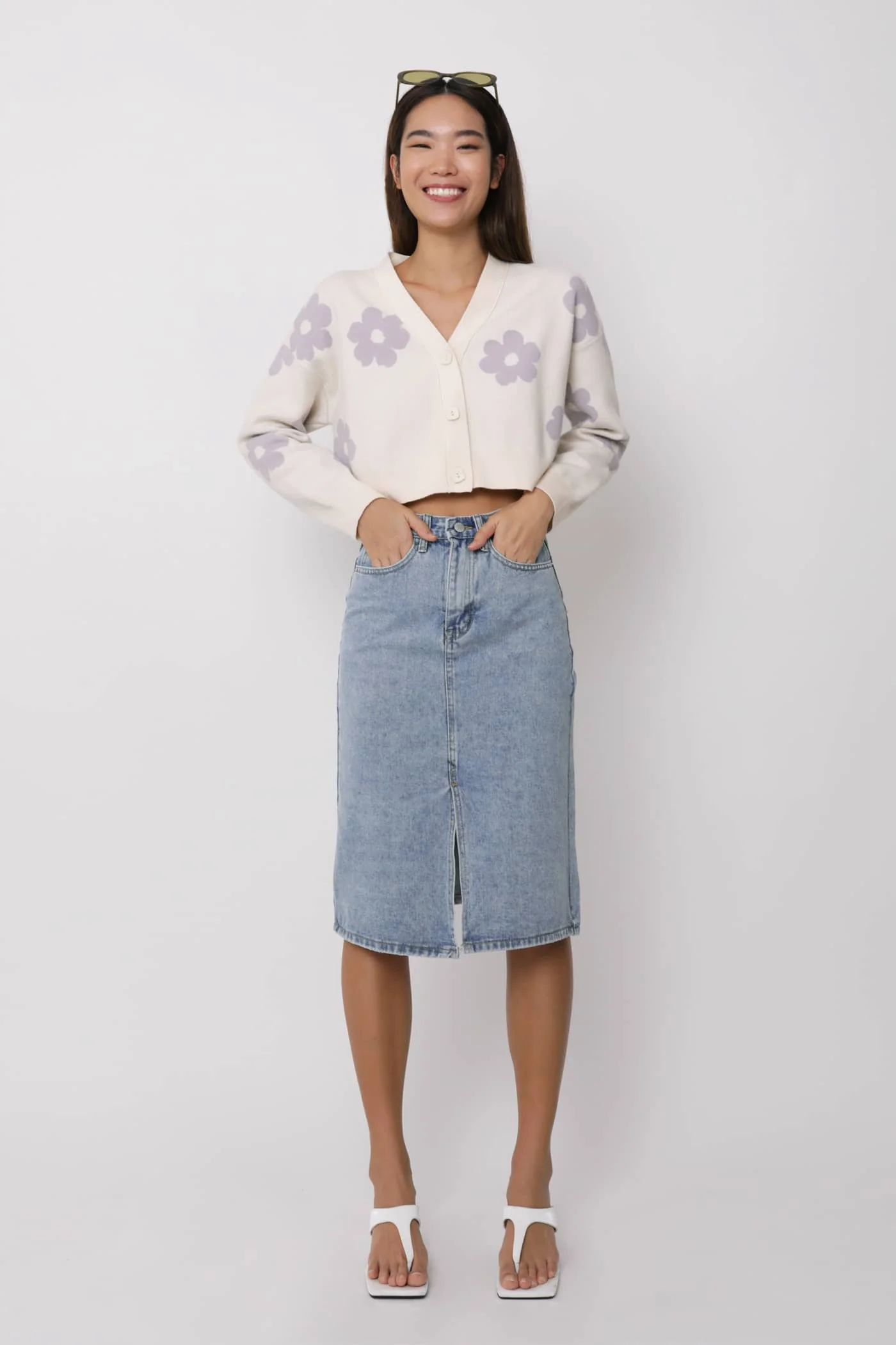 Leighton Denim Midi Skirt - Image 3