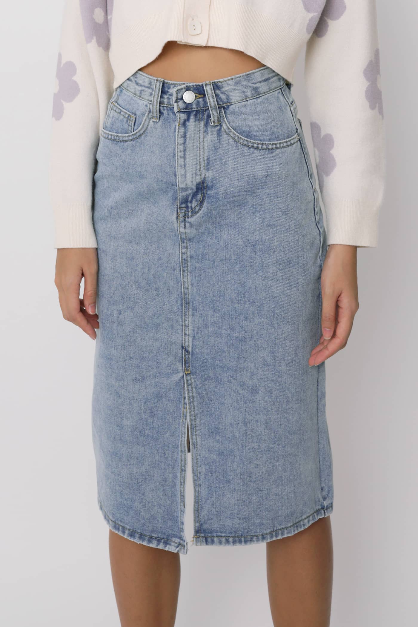 Leighton Denim Midi Skirt - Image 6