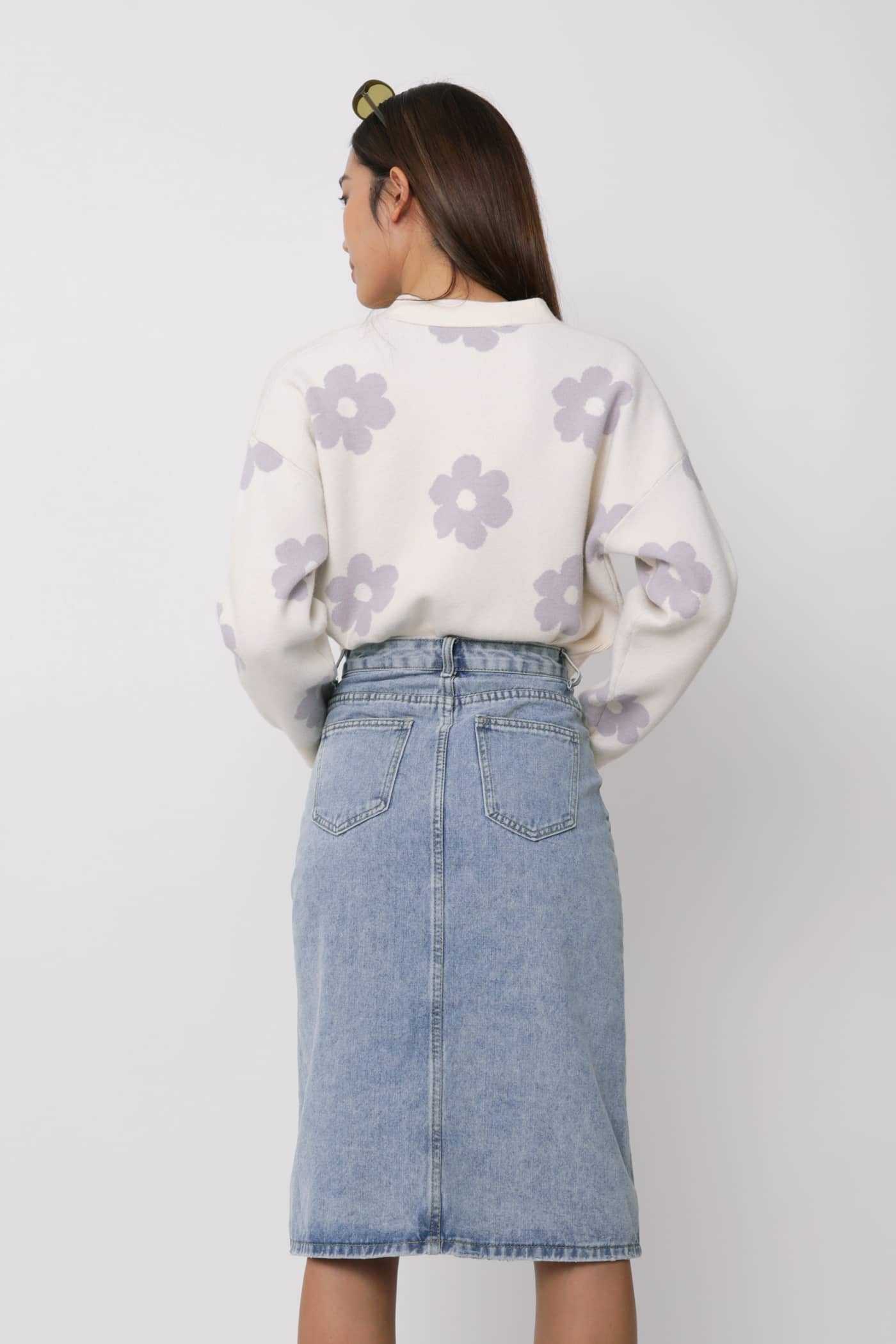 Leighton Denim Midi Skirt - Image 7