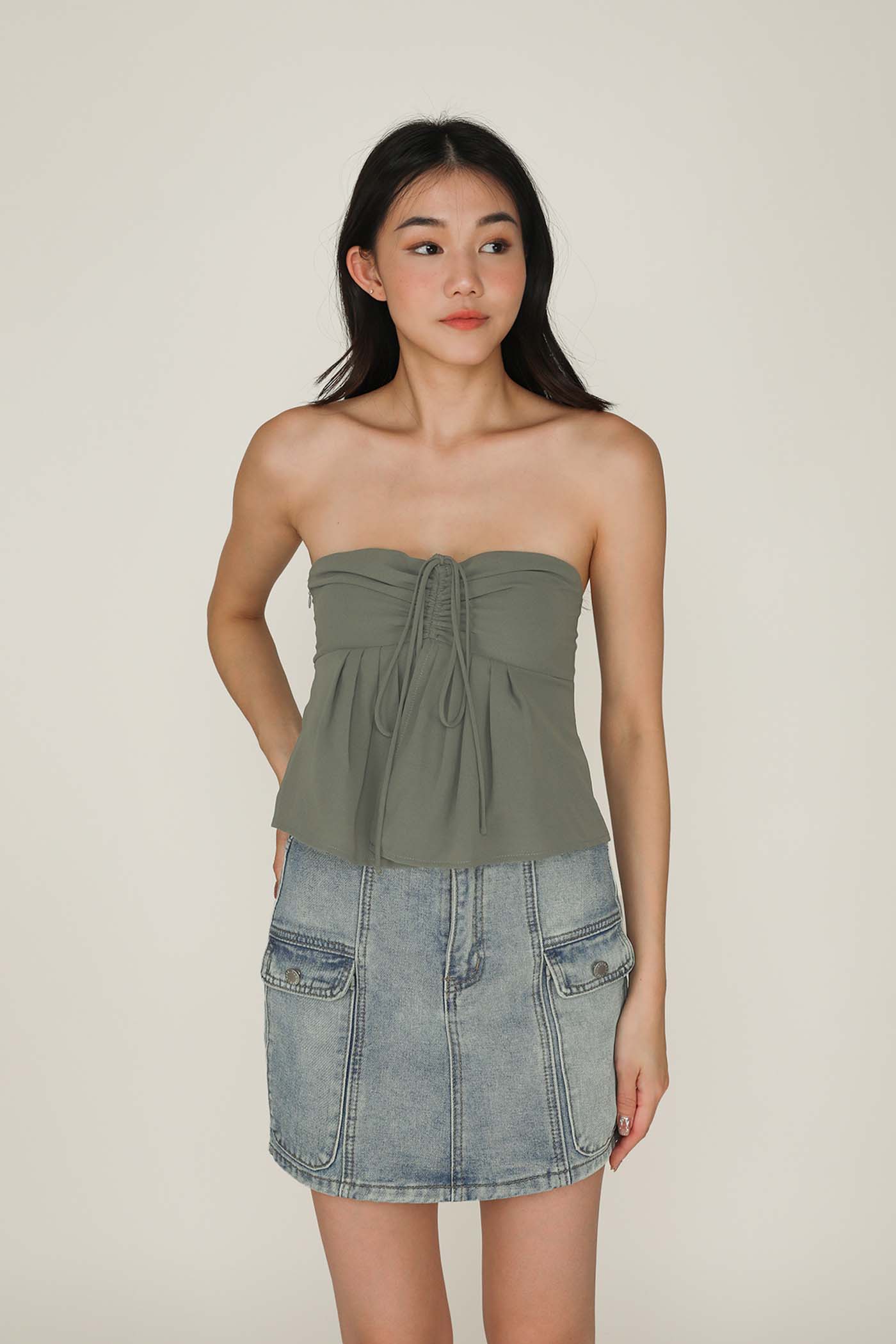 Leni Drawstring Babydoll Top - Image 19