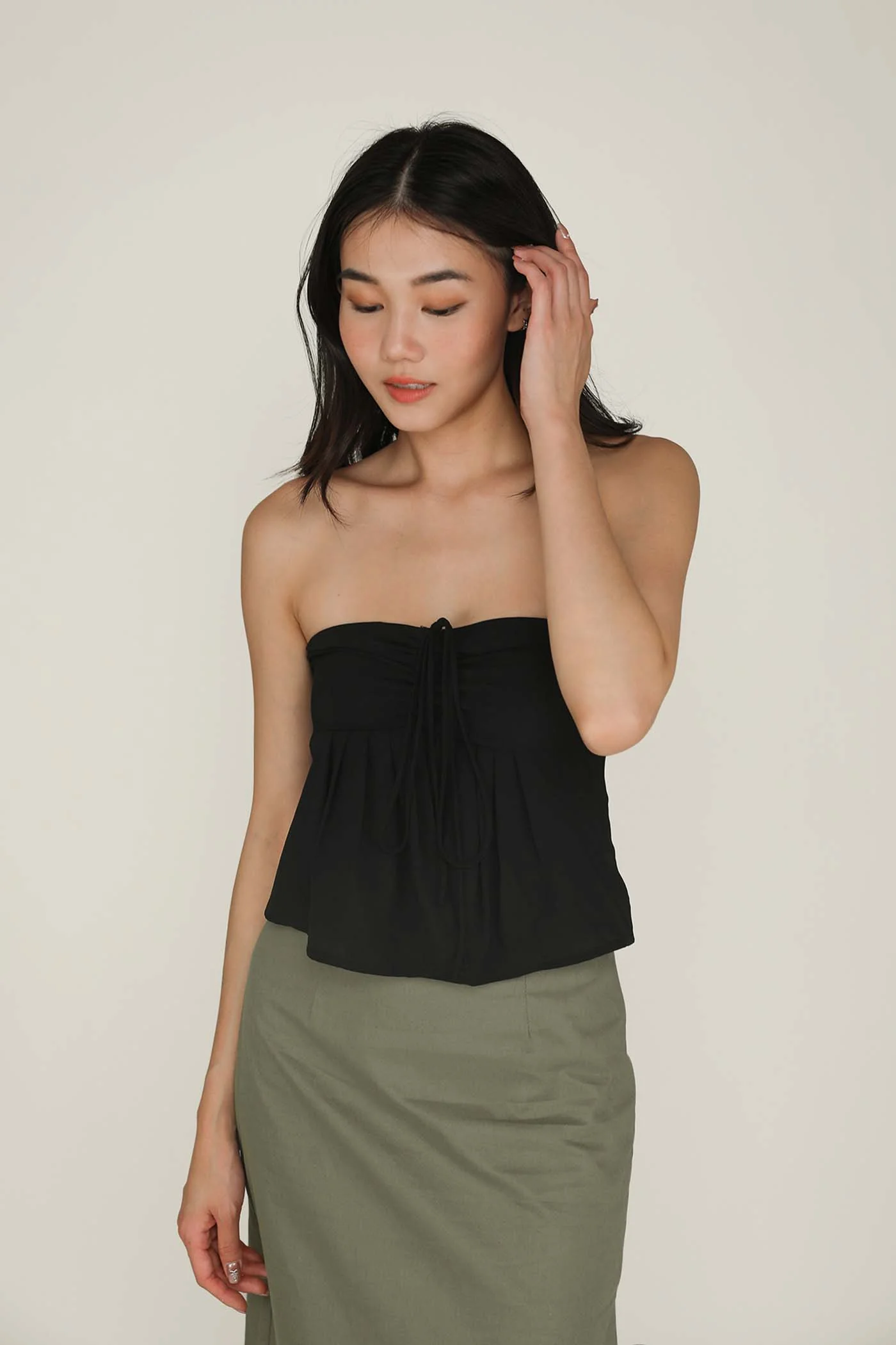Leni Drawstring Babydoll Top - Image 2