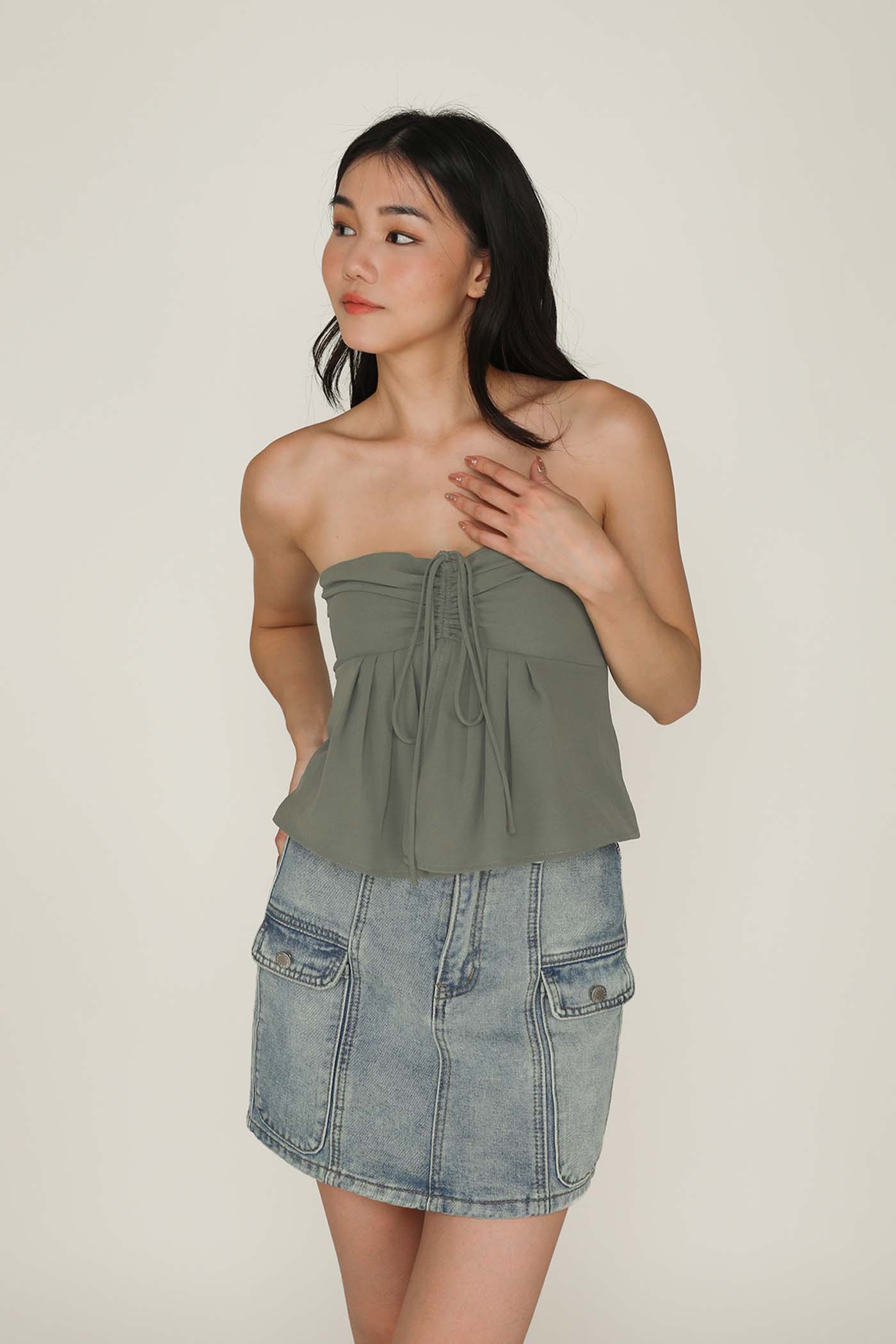 Leni Drawstring Babydoll Top - Image 20