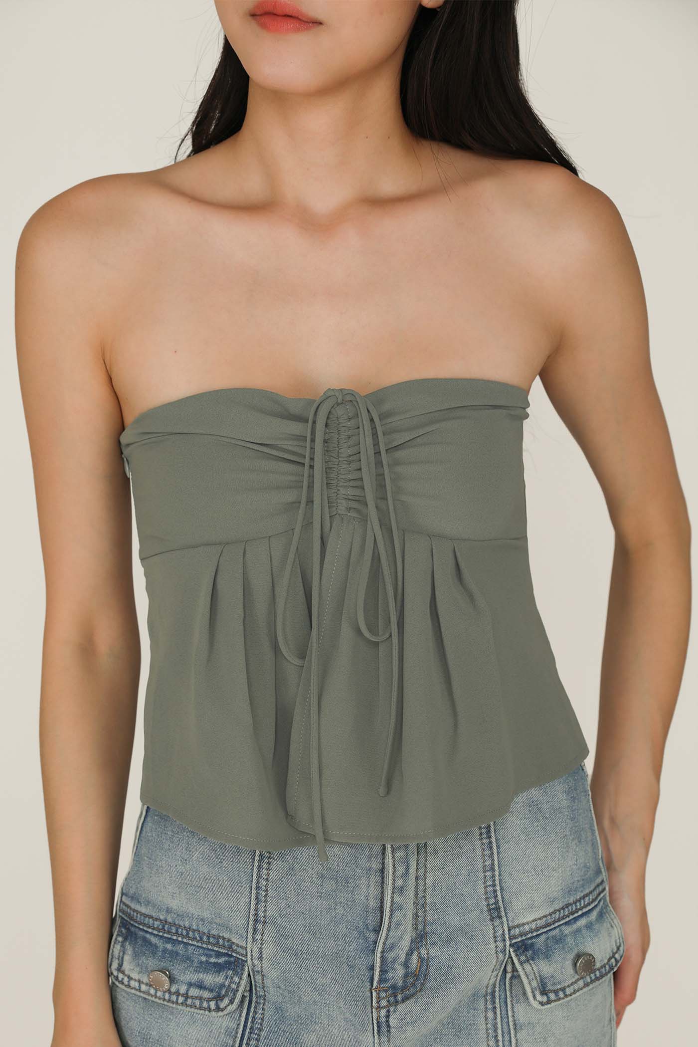 Leni Drawstring Babydoll Top - Image 21