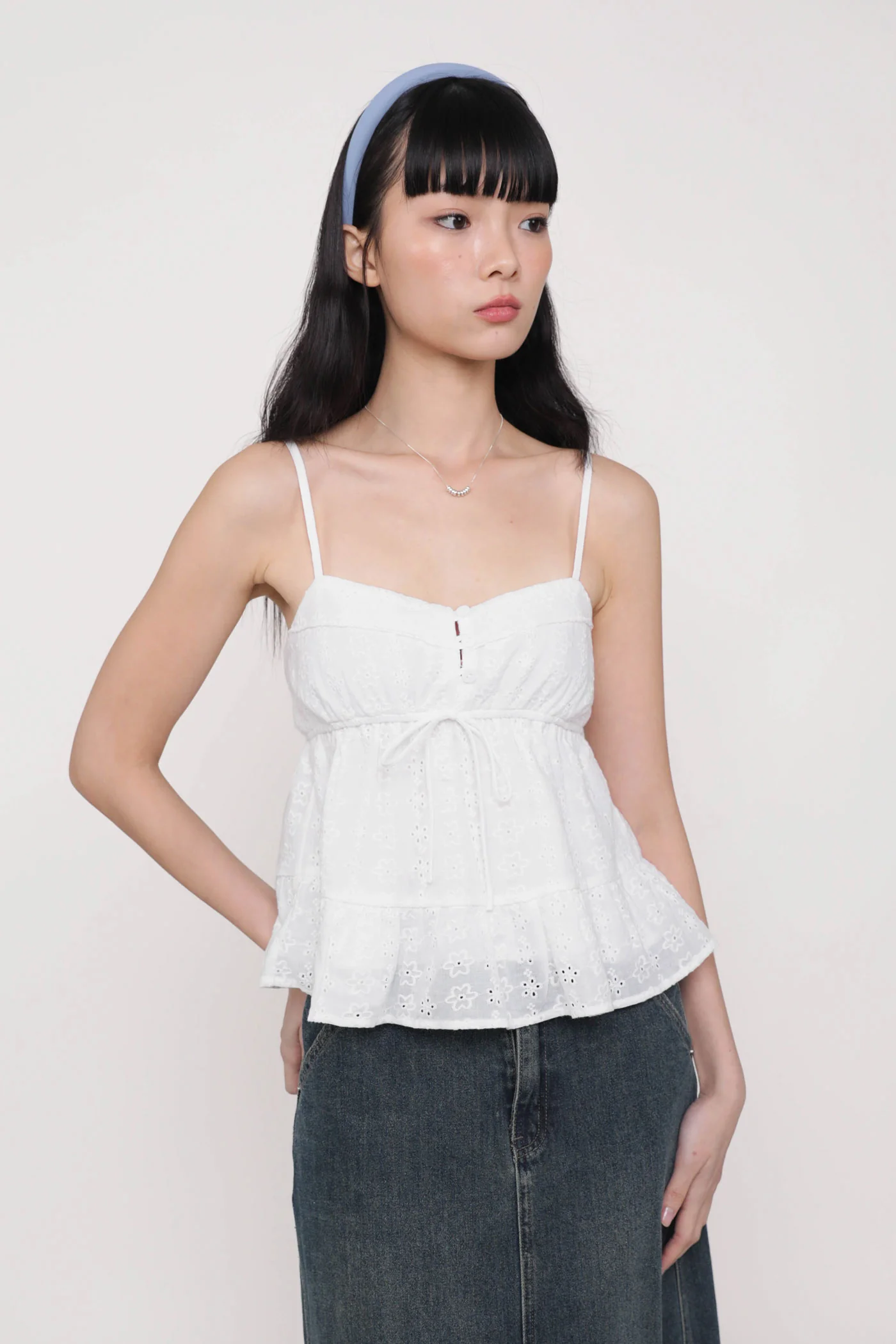 Lenora Eyelet Babydoll Top (Eyelet) - Image 18