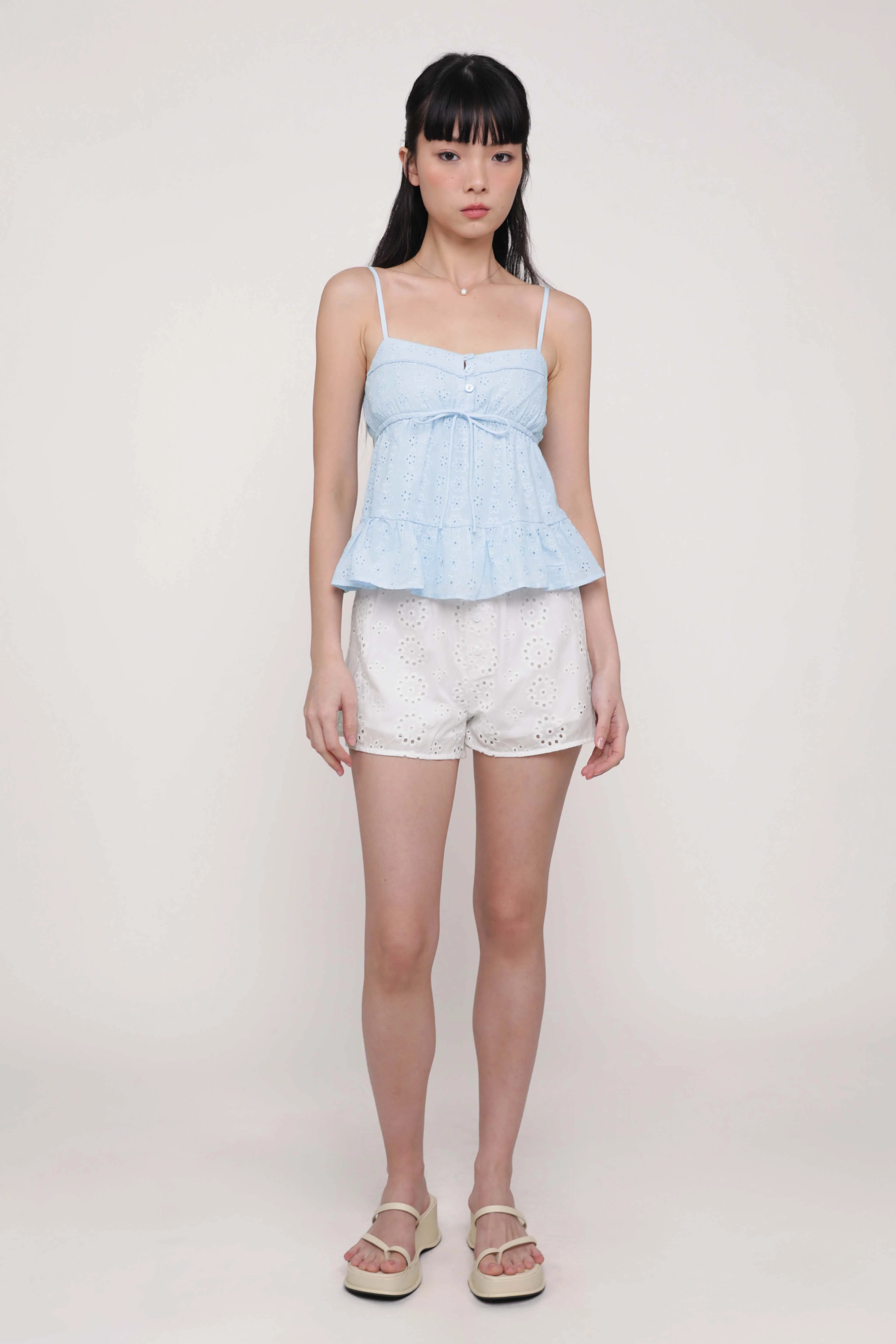 Lenora Eyelet Babydoll Top (Eyelet) - Image 3