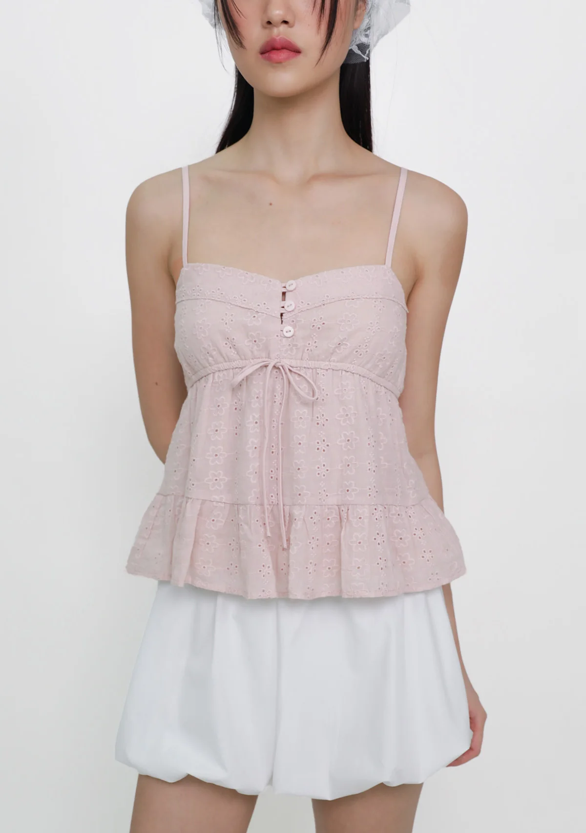 Lenora Eyelet Babydoll Top (Eyelet) - Image 32