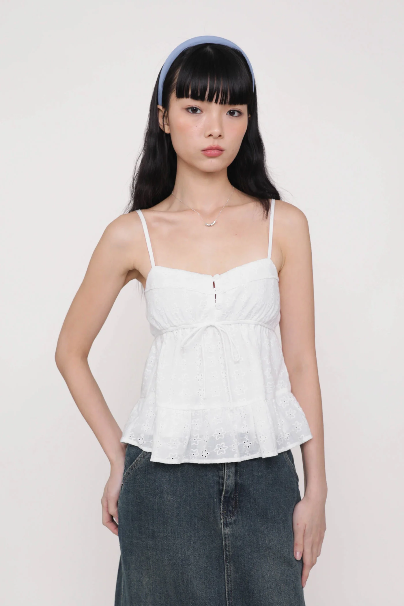 Lenora Eyelet Babydoll Top (Eyelet) - Image 4