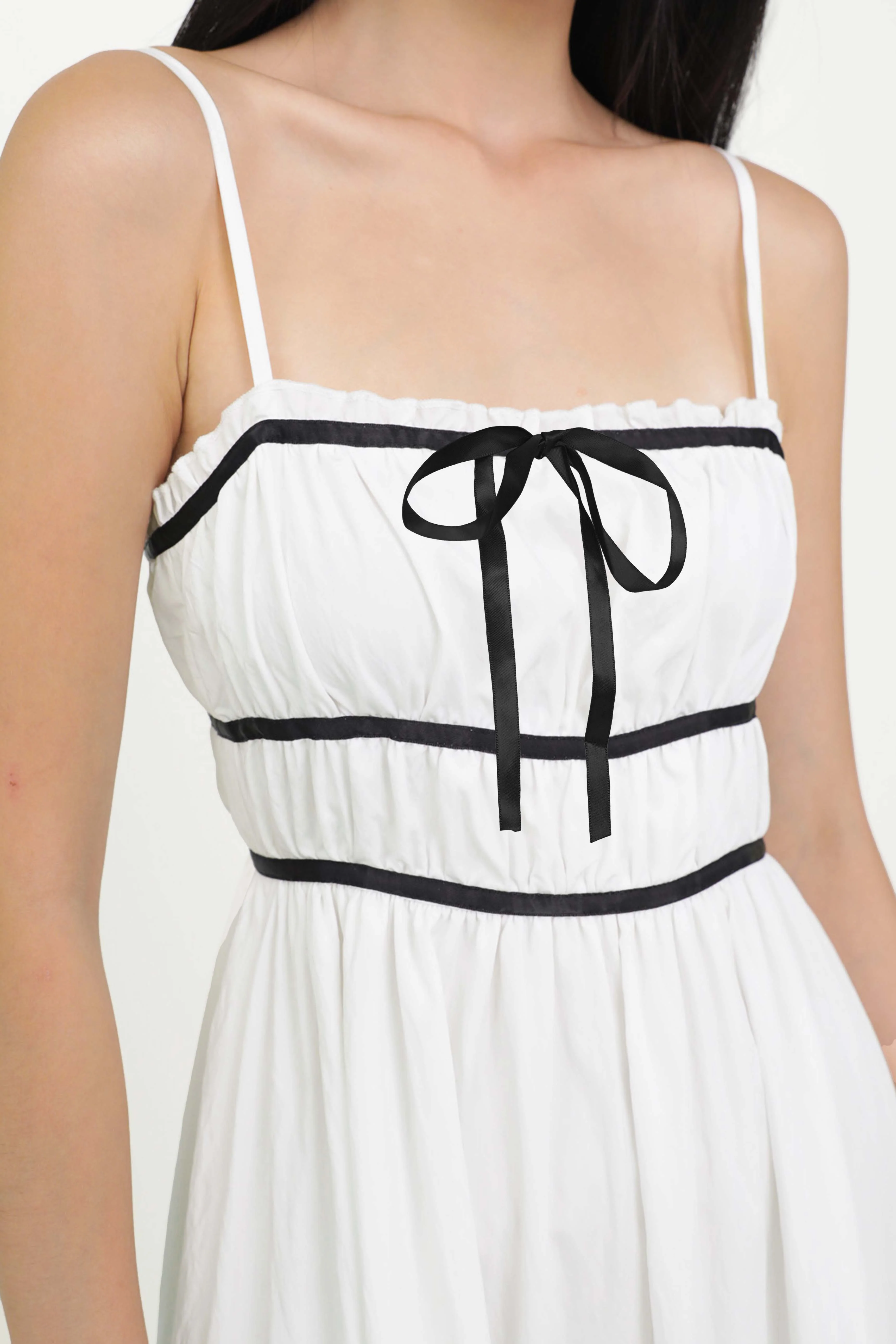 Lenore Contrast Shirred Maxi Dress - Image 5